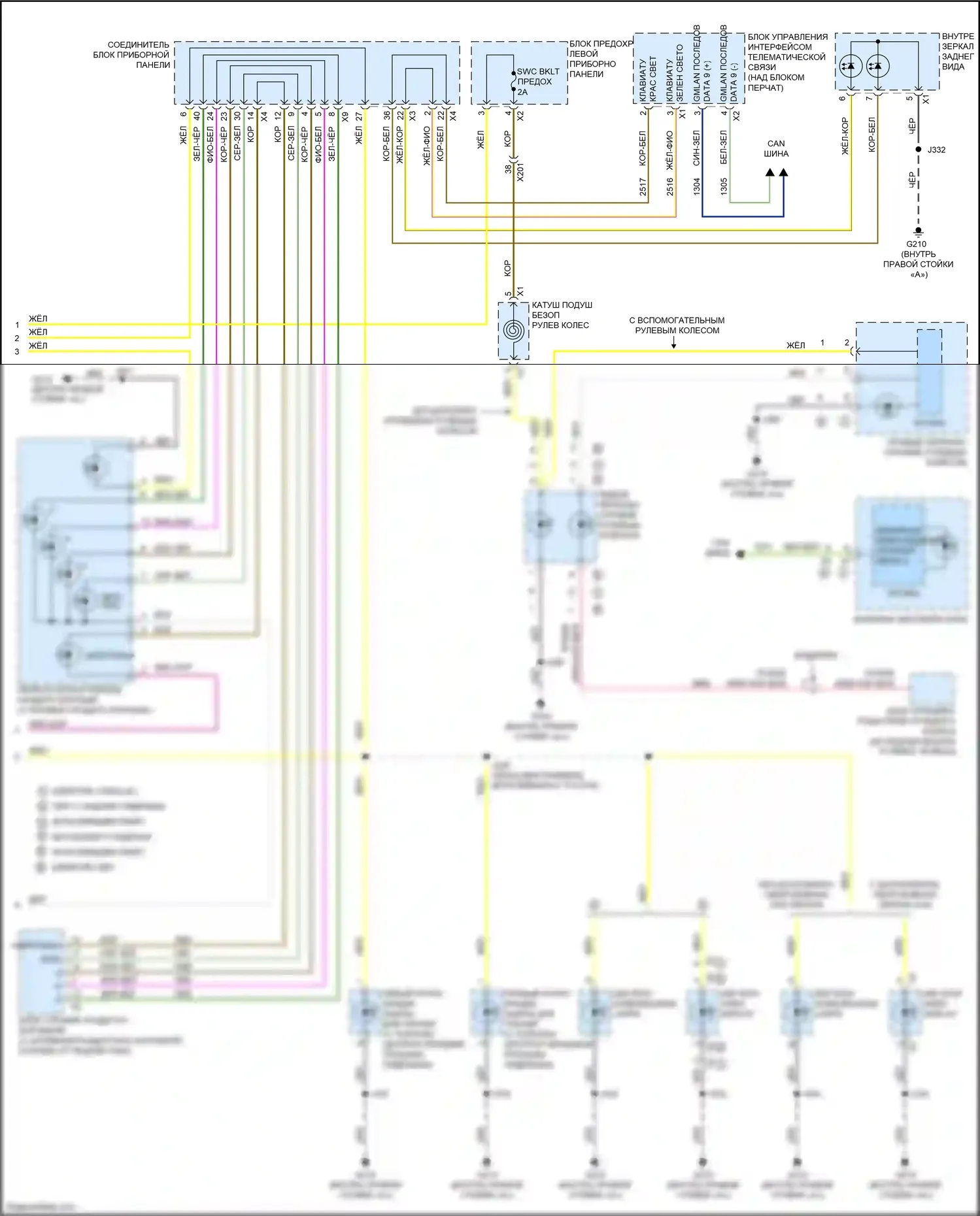 Tahoe Chevrolet IV (2014-2021): Электросхема подсветки приборной панели (4 из 4) 