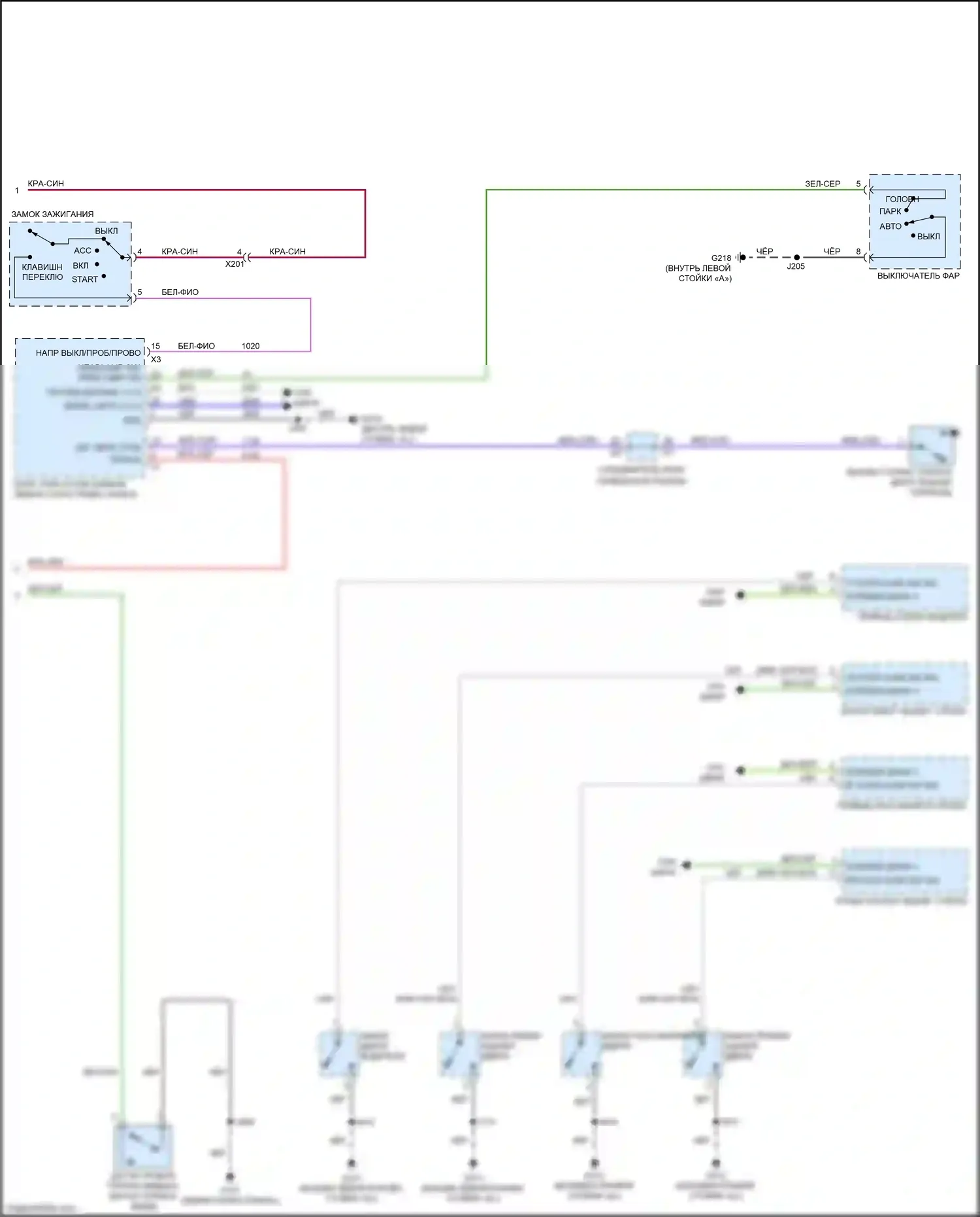 Tahoe Chevrolet IV (2014-2021): Электросхема помощников водителя (2 из 2) 