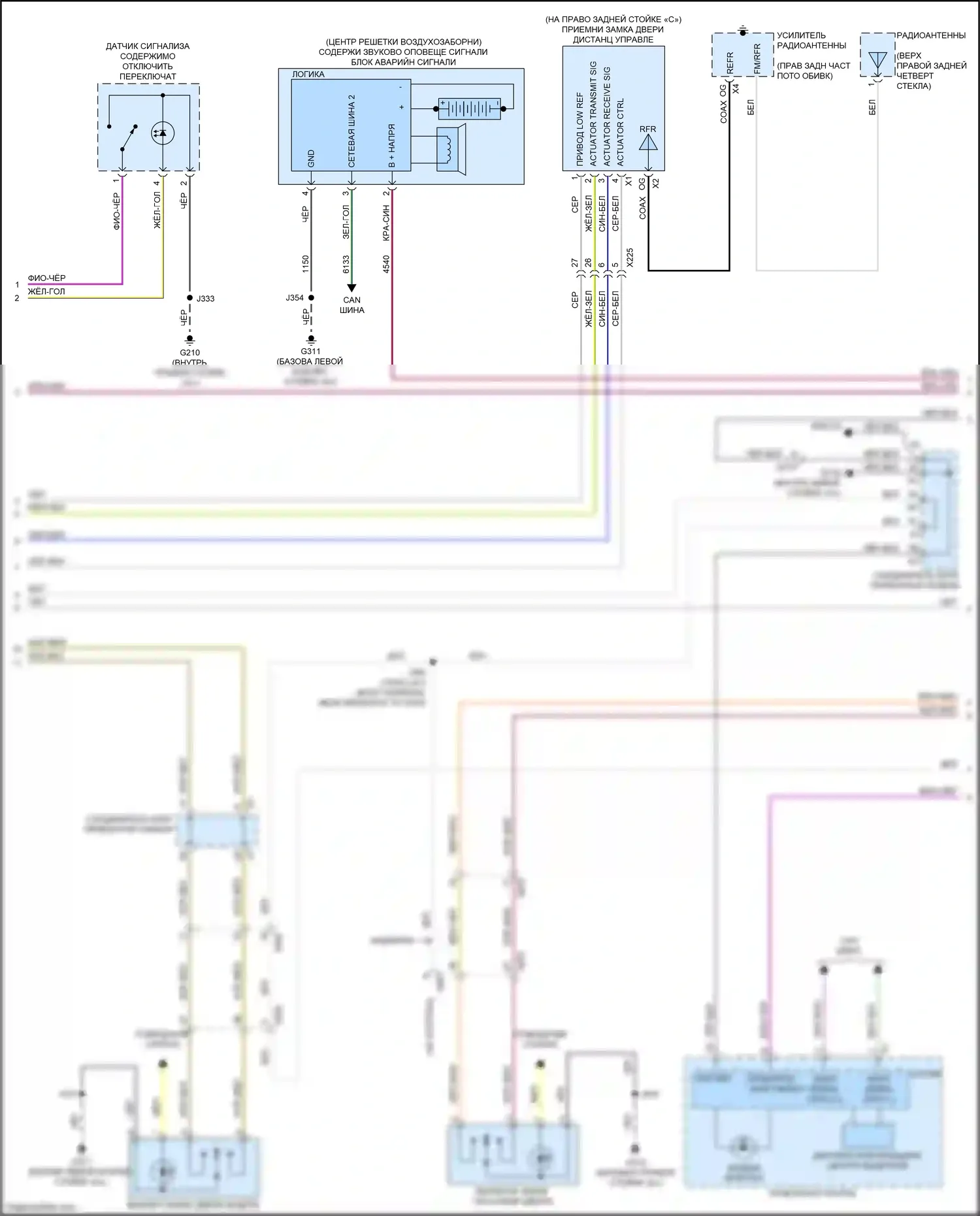 Tahoe Chevrolet IV (2014-2021): Электросхема с защитой от взлома, без пассивного бесключевого ввода (2 из 4) 