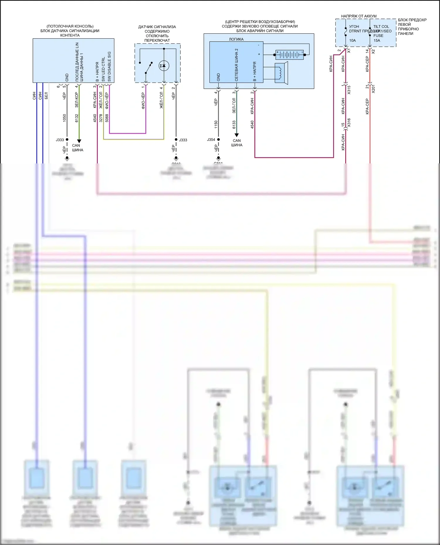 Tahoe Chevrolet IV (2014-2021): Электросхема с защитой от взлома, с пассивным вводом без ключа (2 из 7) 