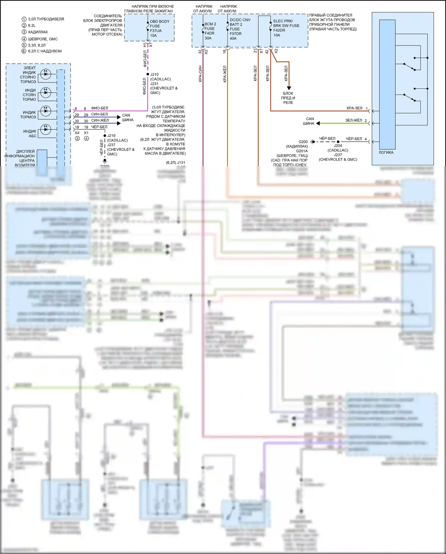 Tahoe Chevrolet V (2021-2024): Антиблокировочная система abs электросхема (2 из 2) 