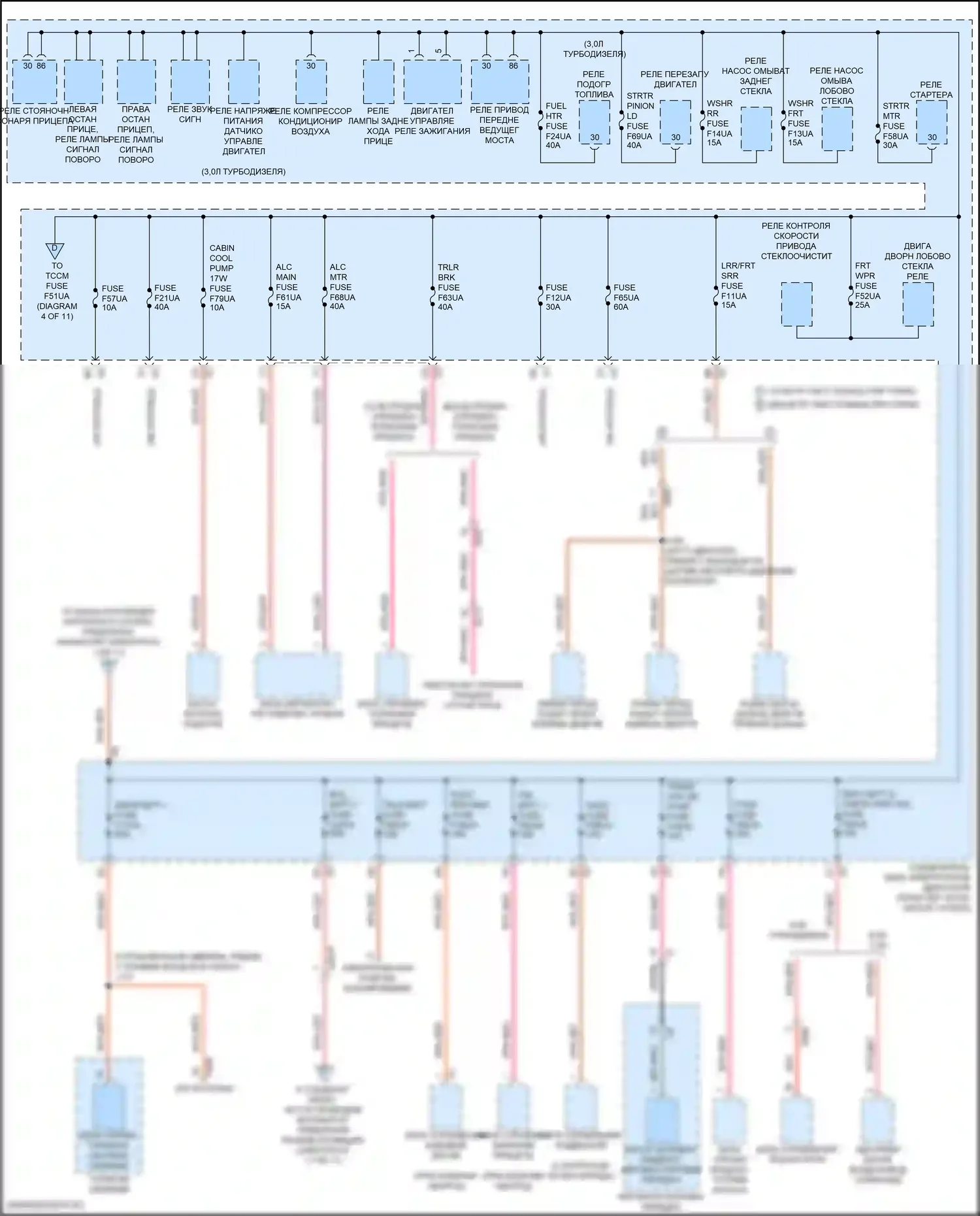 Tahoe Chevrolet V (2021-2024): Электросхема блока предохранителей реле (3 из 11) 
