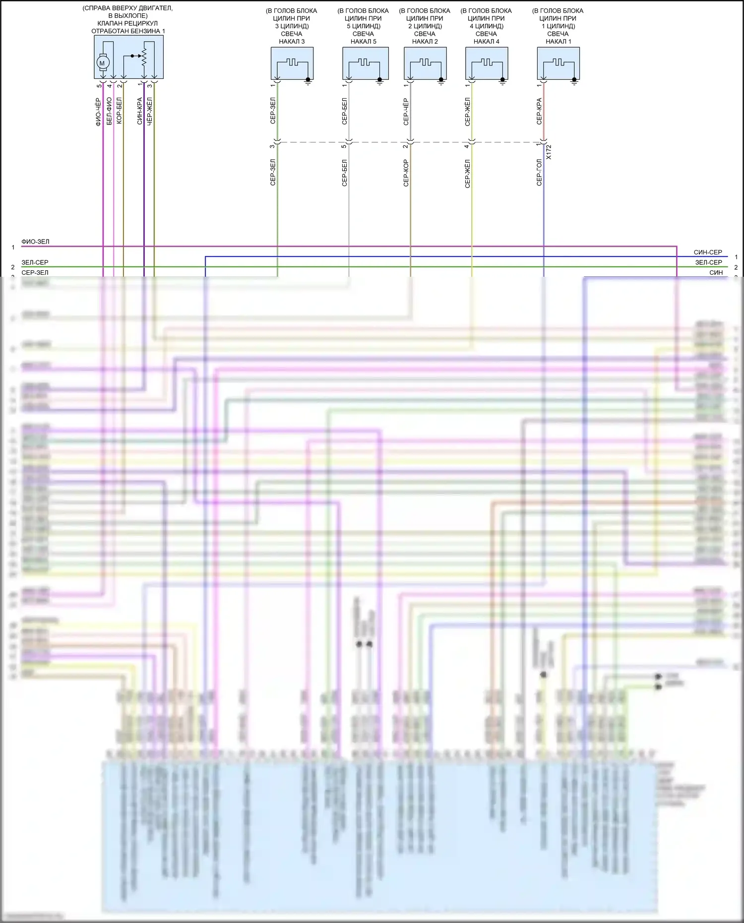 Tahoe Chevrolet V (2021-2024): Электросхема двигателя 3.0l vin t (3 из 9) 
