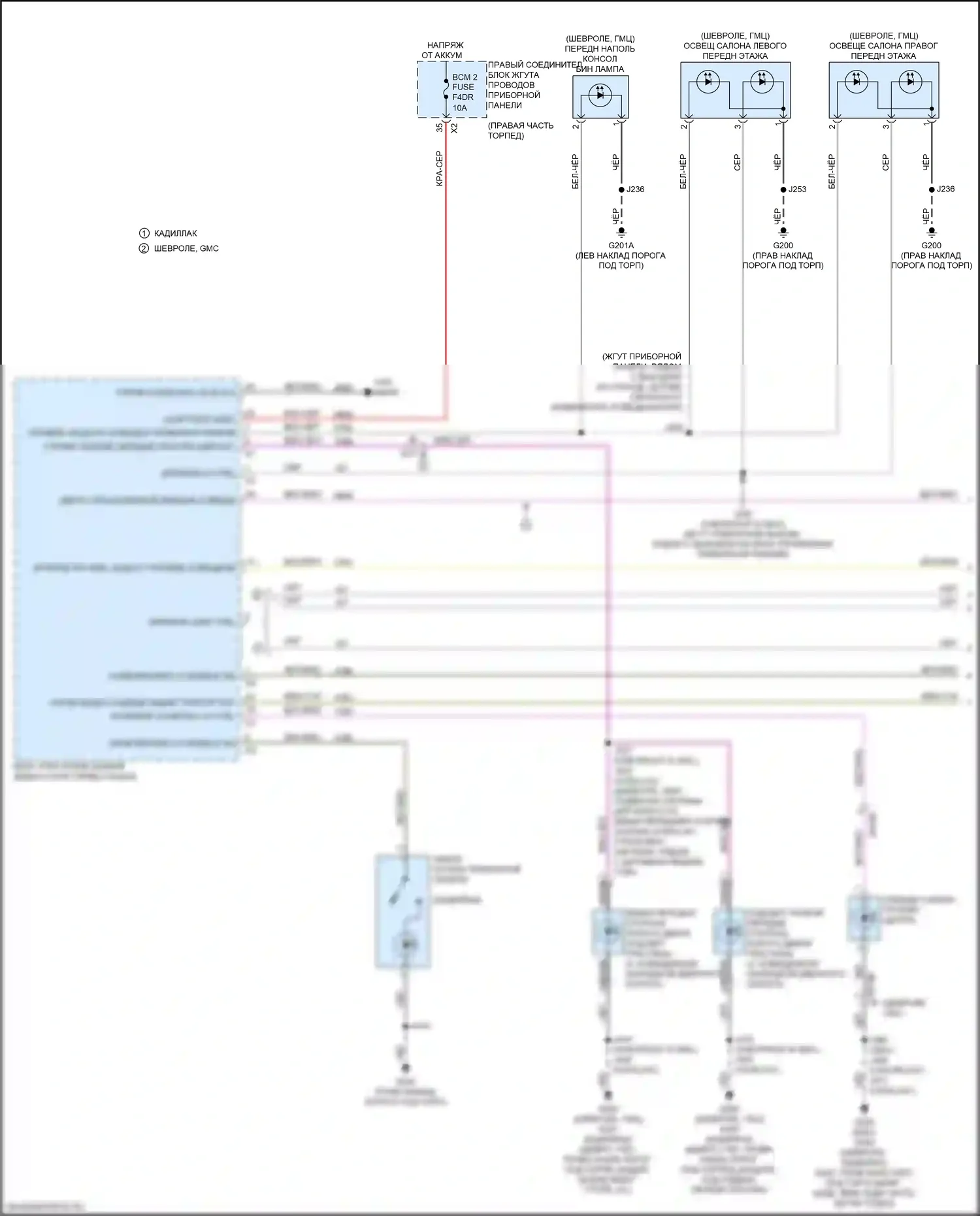 Tahoe Chevrolet V (2021-2024): Электросхема освещения салона (1 из 9) 