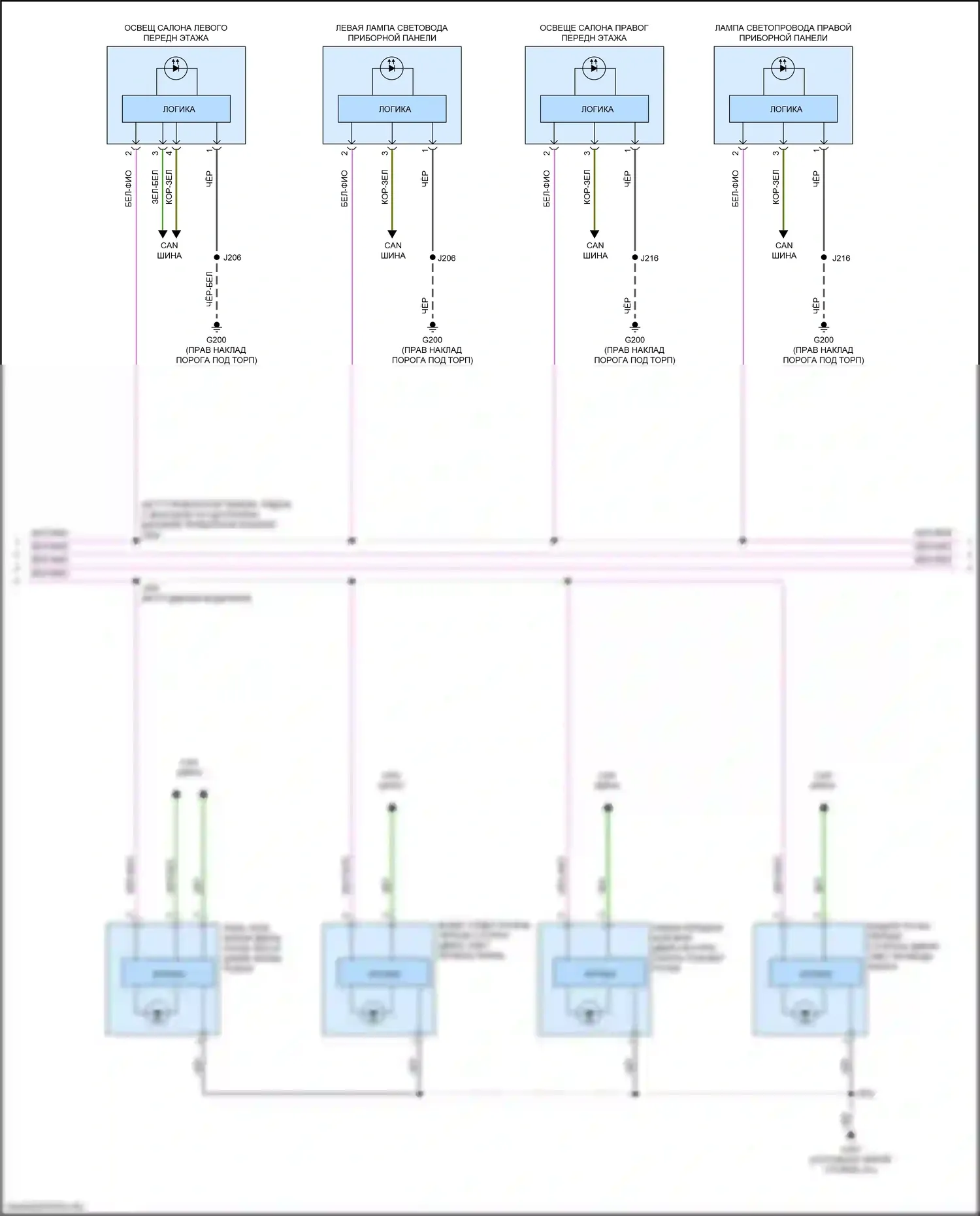 Tahoe Chevrolet V (2021-2024): Электросхема освещения салона (6 из 9) 