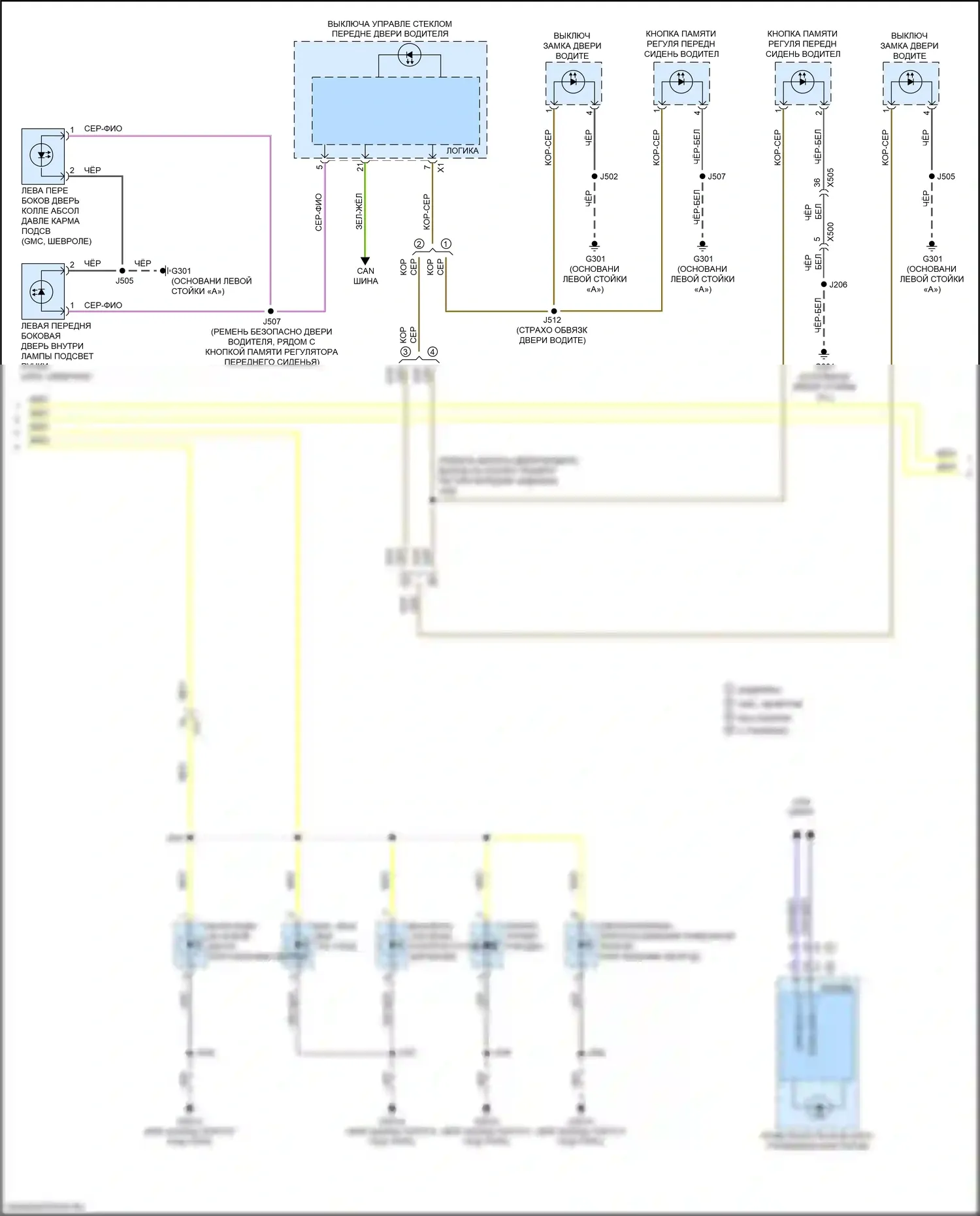 Tahoe Chevrolet V (2021-2024): Электросхема подсветки приборной панели (2 из 4) 