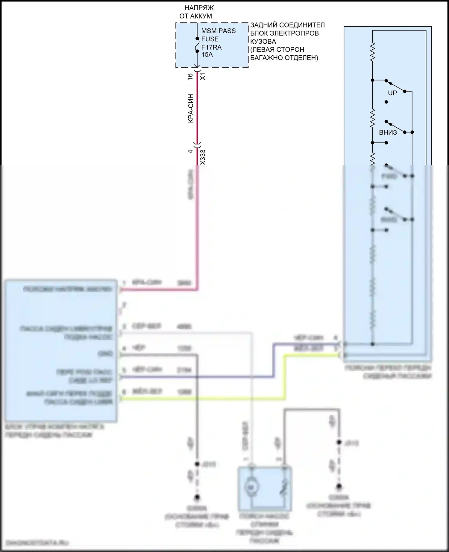 Tahoe Chevrolet V (2021-2024): Поясничная электросхема пассажира, 4-сторонняя 