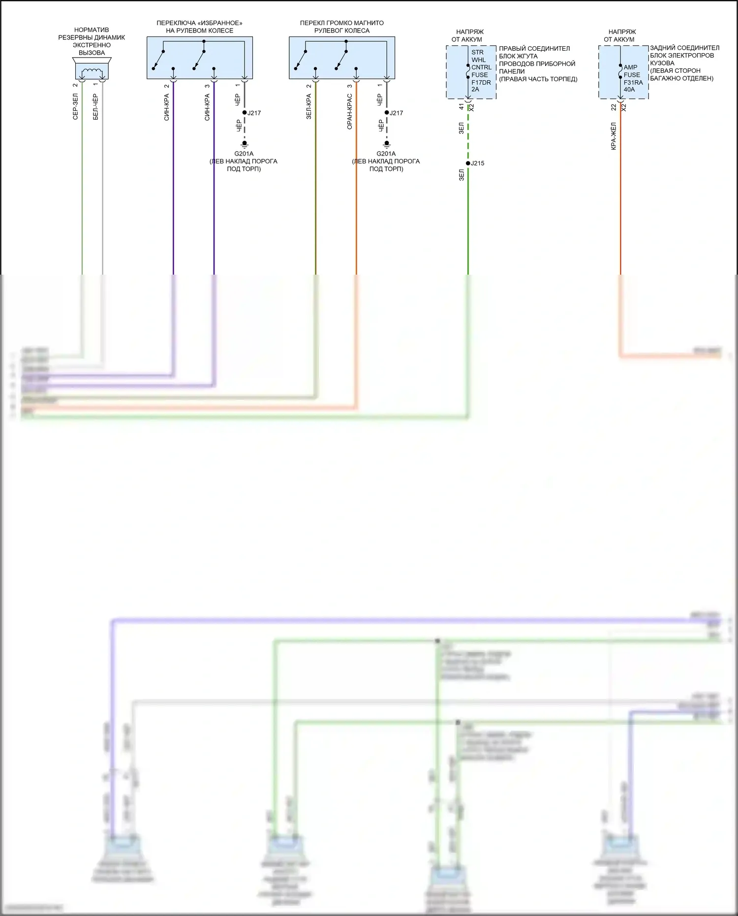Tahoe Chevrolet V (2021-2024): Электросхема навигации, аудио премиум-класса среднего/высокого уровня без объемного усилителя (3 из 4) 