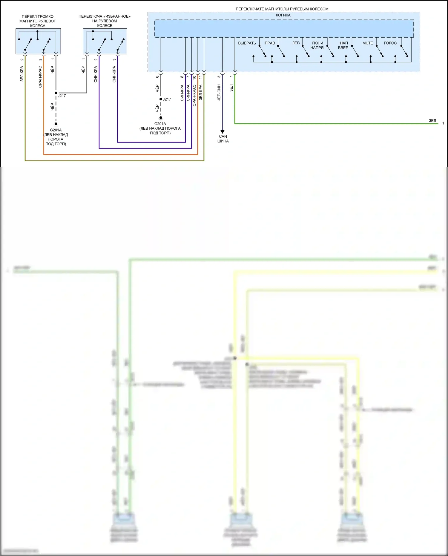 Tahoe Chevrolet V (2021-2024): Электросхема навигации, низкий уровень (2 из 3) 