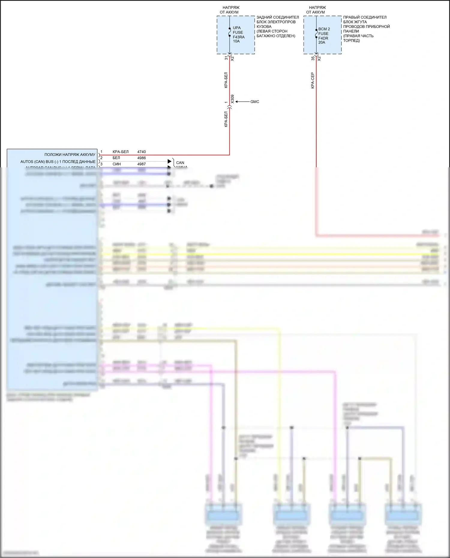 Tahoe Chevrolet V (2021-2024): Электросхема парктроника (1 из 2) 