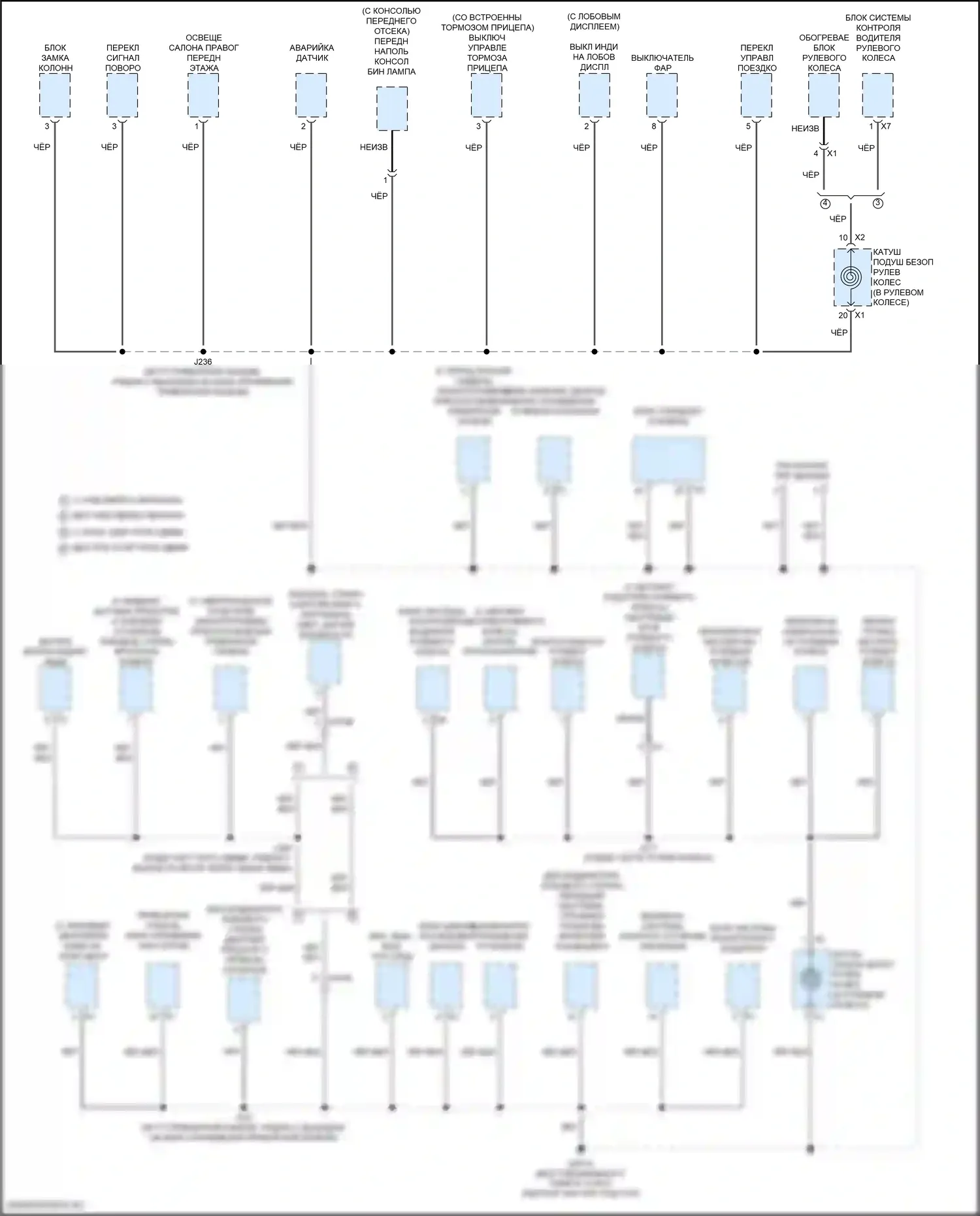 Tahoe Chevrolet V (2021-2024): Электросхема разводки массы (4 из 11) 