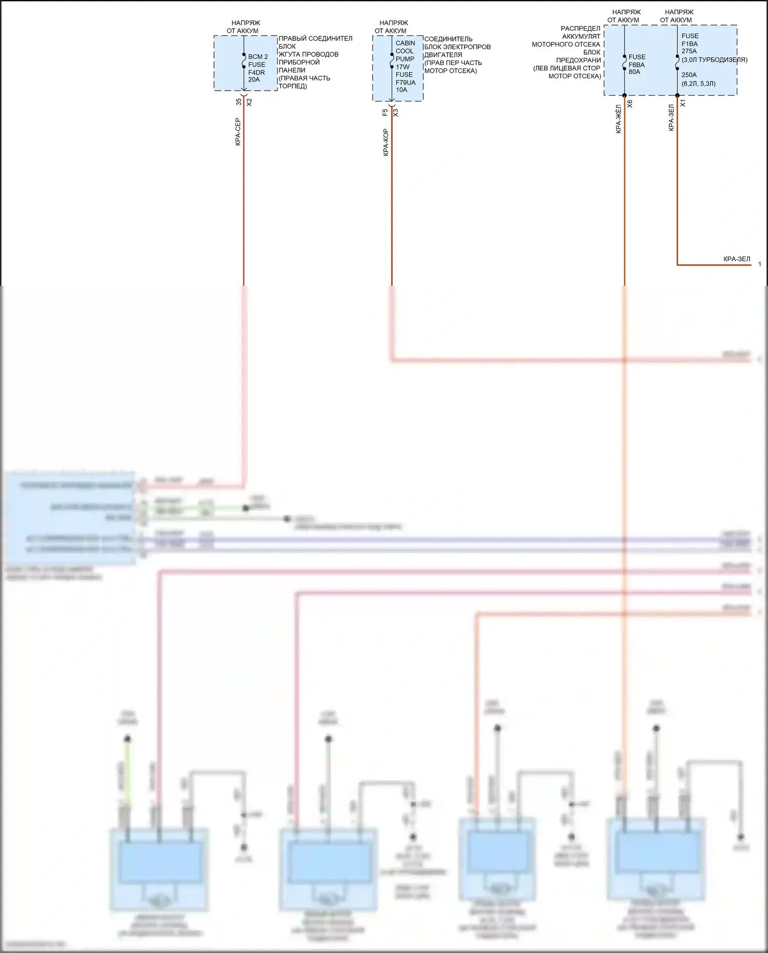 Tahoe Chevrolet V (2021-2024): Электросхема вентилятора охлаждения (1 из 4) 