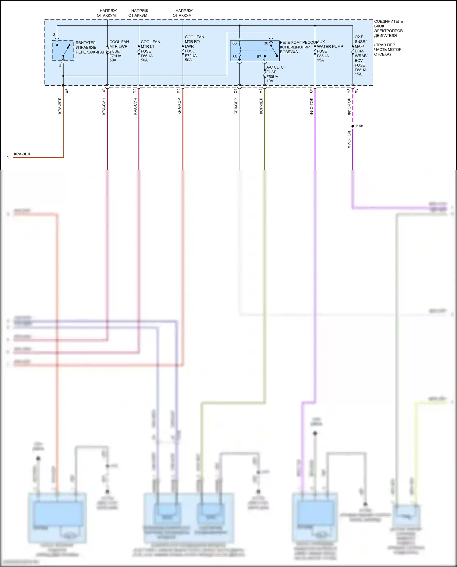 Tahoe Chevrolet V (2021-2024): Электросхема вентилятора охлаждения (2 из 4) 