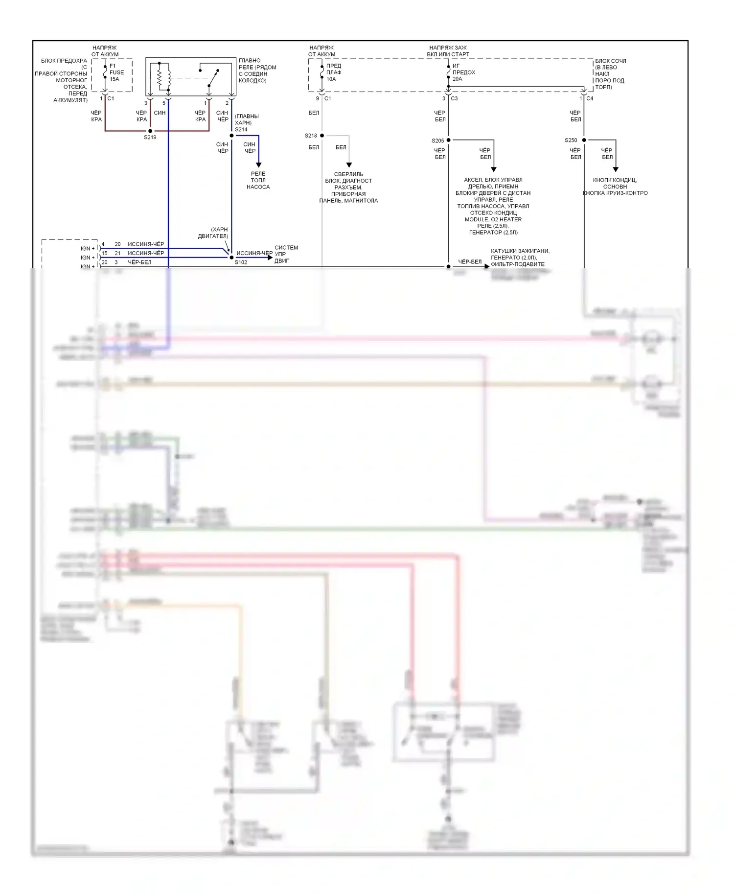 Tracker Chevrolet II (1998-2004): 2,0л vin c, электросхема раздаточной коробки 