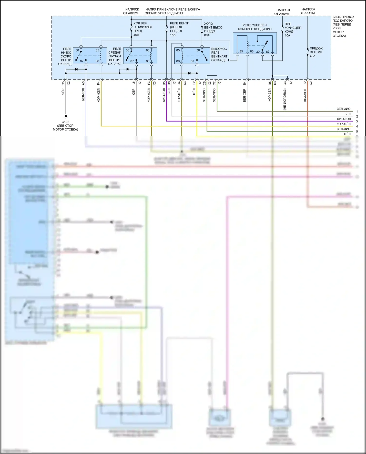 Tracker Chevrolet III (2013-2017): Электросхема ручного кондиционера (1 из 3) 