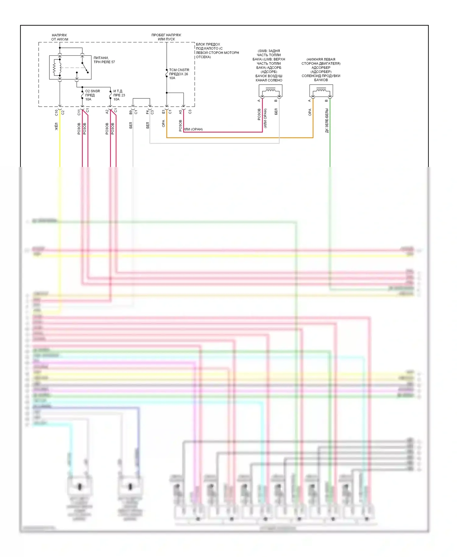 TrailBlazer Chevrolet I рестайлинг (2005-2009): Электросхема двигателя 4.2l vin s (5 из 7) 