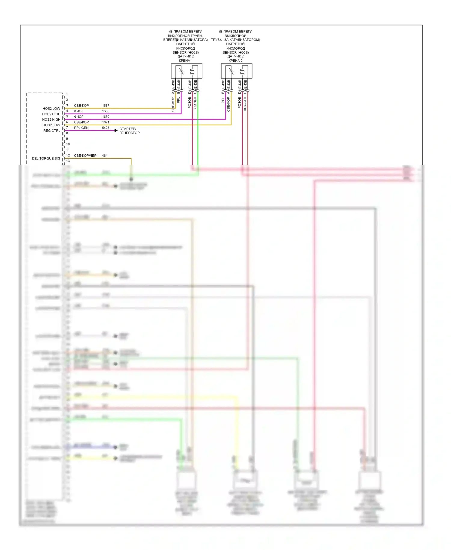 TrailBlazer Chevrolet I рестайлинг (2005-2009): Электросхема двигателя 6.0л vin h (1 из 5) 