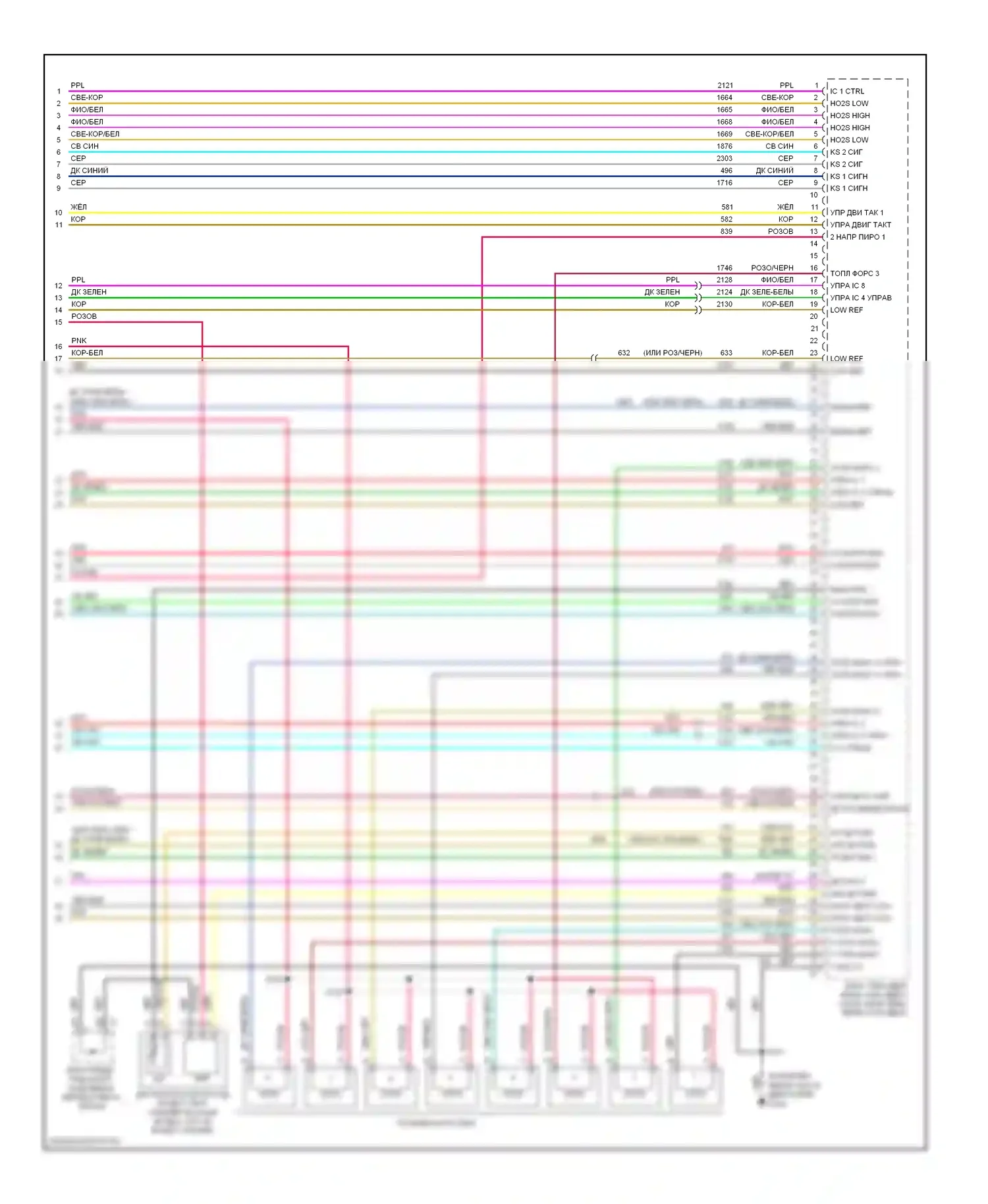 TrailBlazer Chevrolet I рестайлинг (2005-2009): Электросхема двигателя 6.0л vin h (5 из 5) 