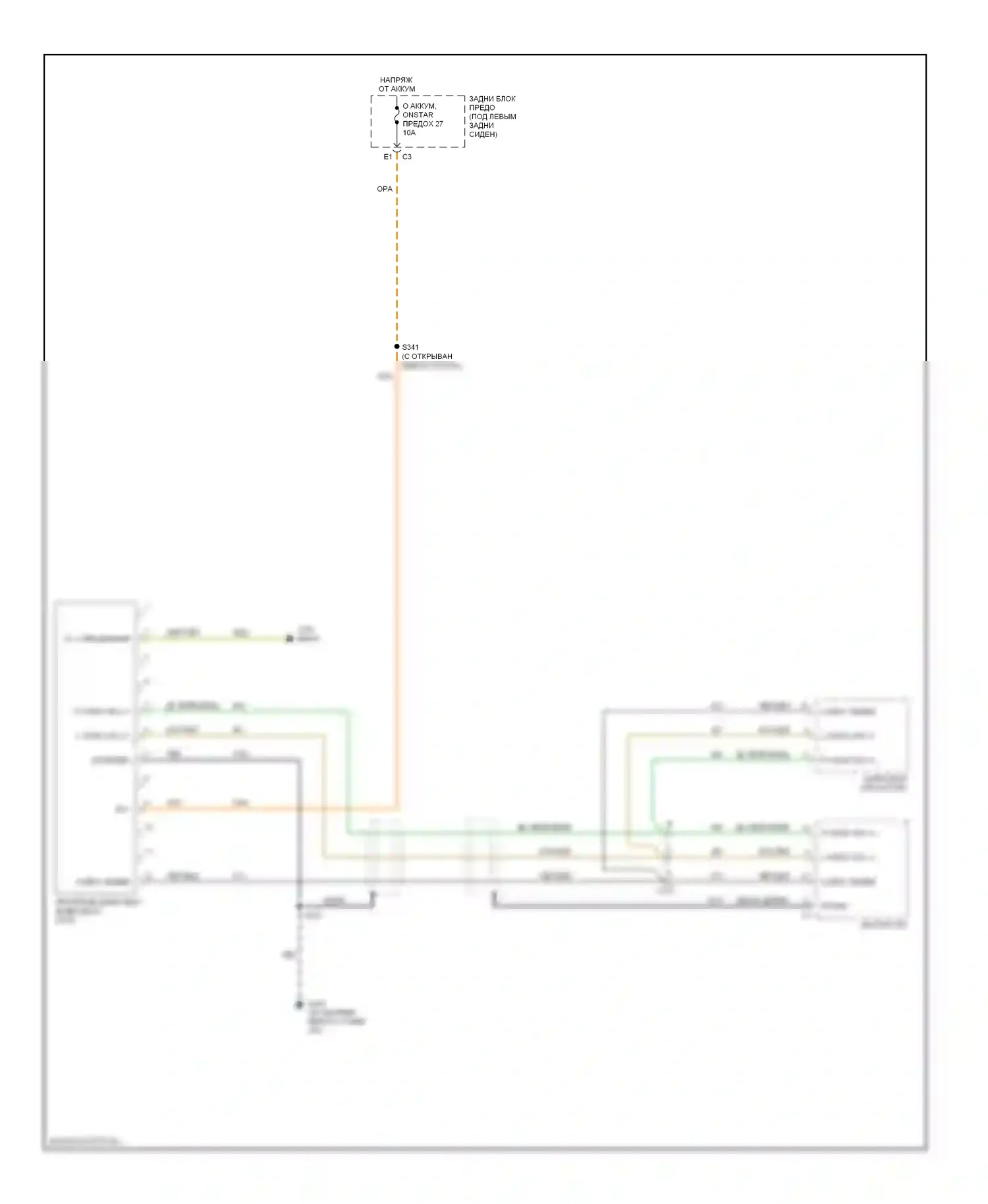 TrailBlazer Chevrolet I рестайлинг (2005-2009): Электросхема dvd-плеера 