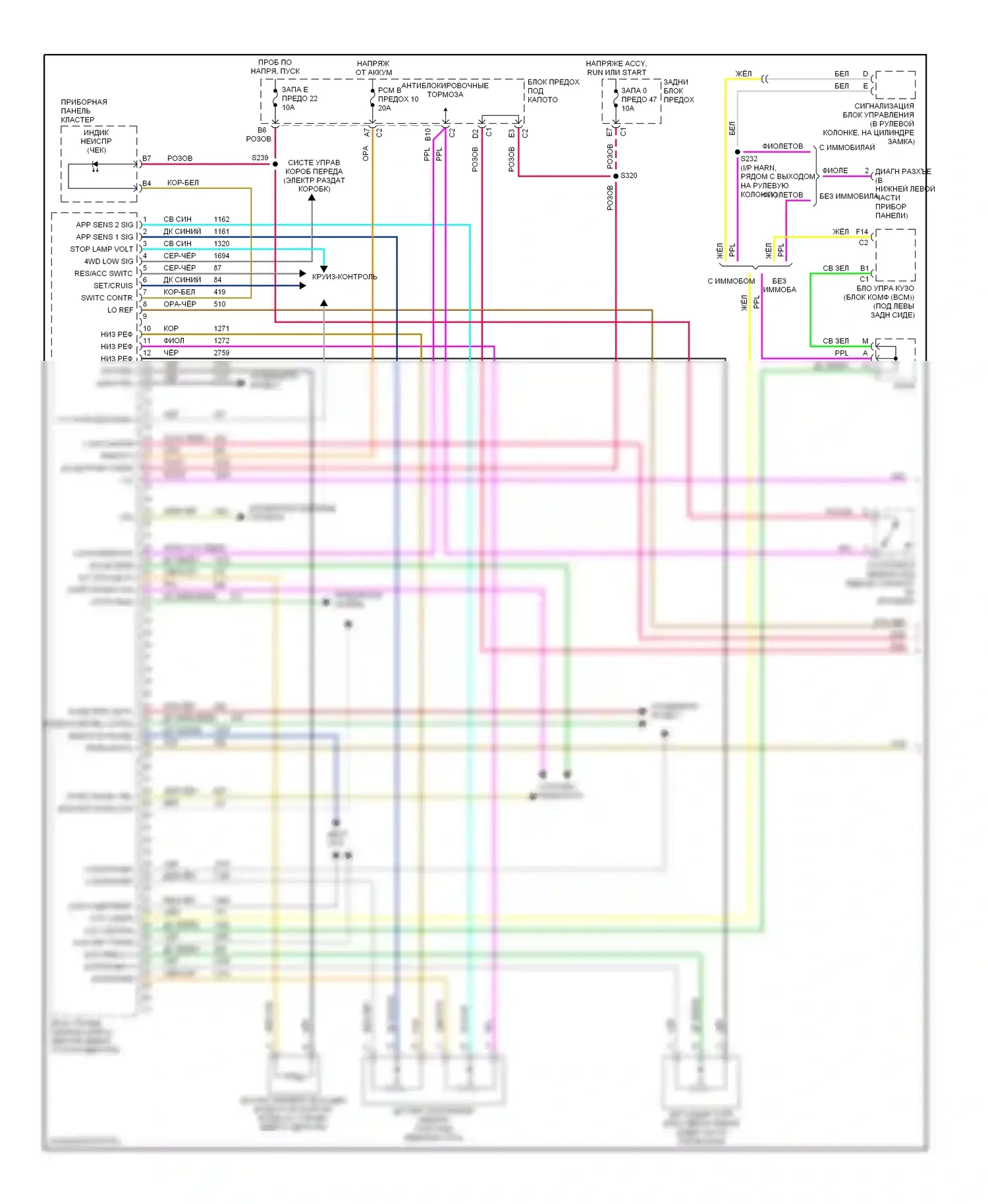 TrailBlazer Chevrolet I (2001-2006): Электросхема двигателя 4.2l vin s (1 из 5) 