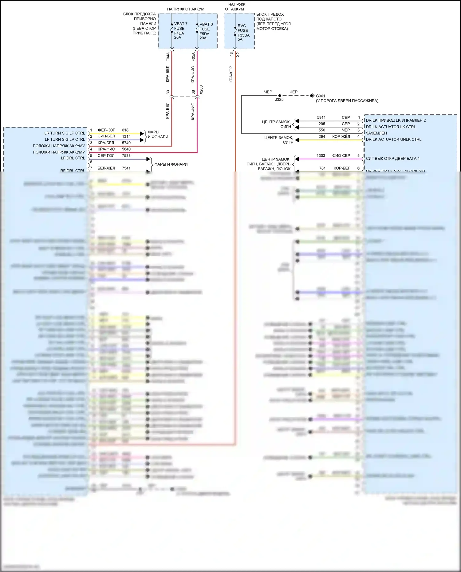 TrailBlazer Chevrolet II рестайлинг (2017-2024): Электросхема блоков управления кузовом (2 из 2) 