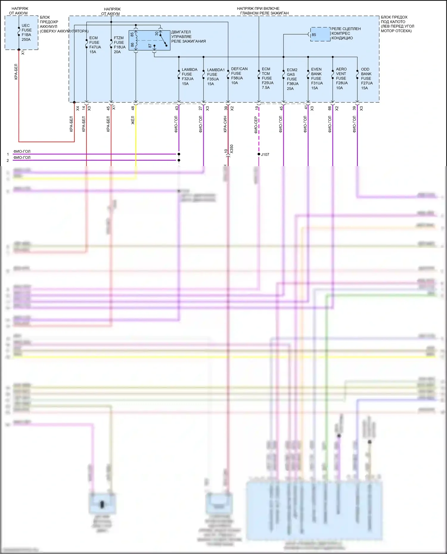 TrailBlazer Chevrolet II рестайлинг (2017-2024): Электросхема двигателя 1.2l vin 2 (5 из 7) 