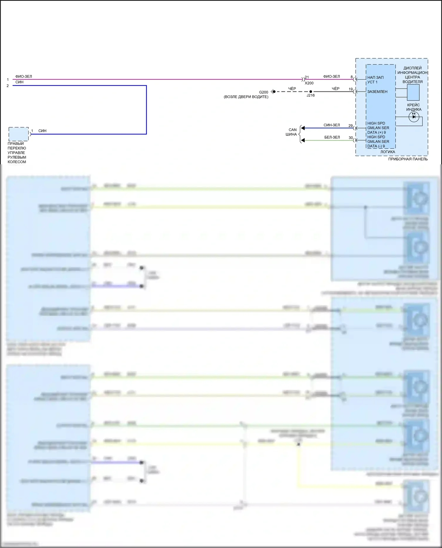TrailBlazer Chevrolet II рестайлинг (2017-2024): Электросхема круиз-контроля (2 из 2) 