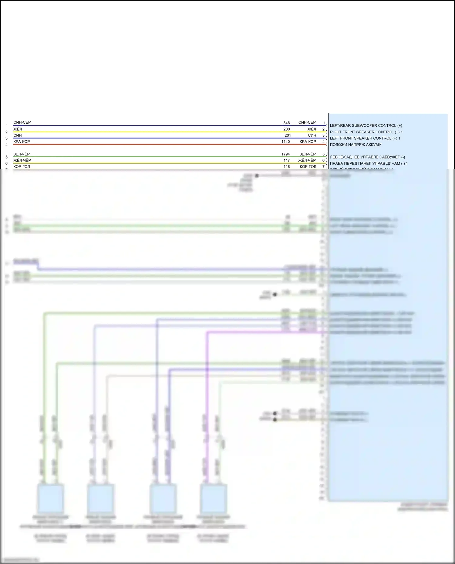 TrailBlazer Chevrolet II рестайлинг (2017-2024): Электросхема навигации, средний/высокий уровень с усилителем (4 из 4) 