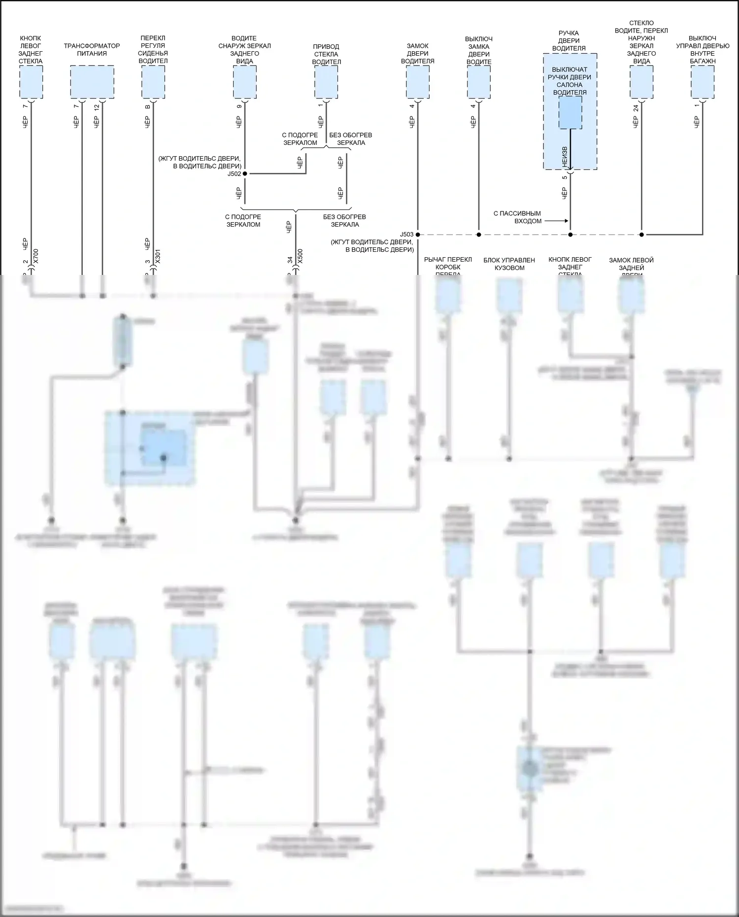 TrailBlazer Chevrolet II рестайлинг (2017-2024): Электросхема разводки массы (5 из 6) 