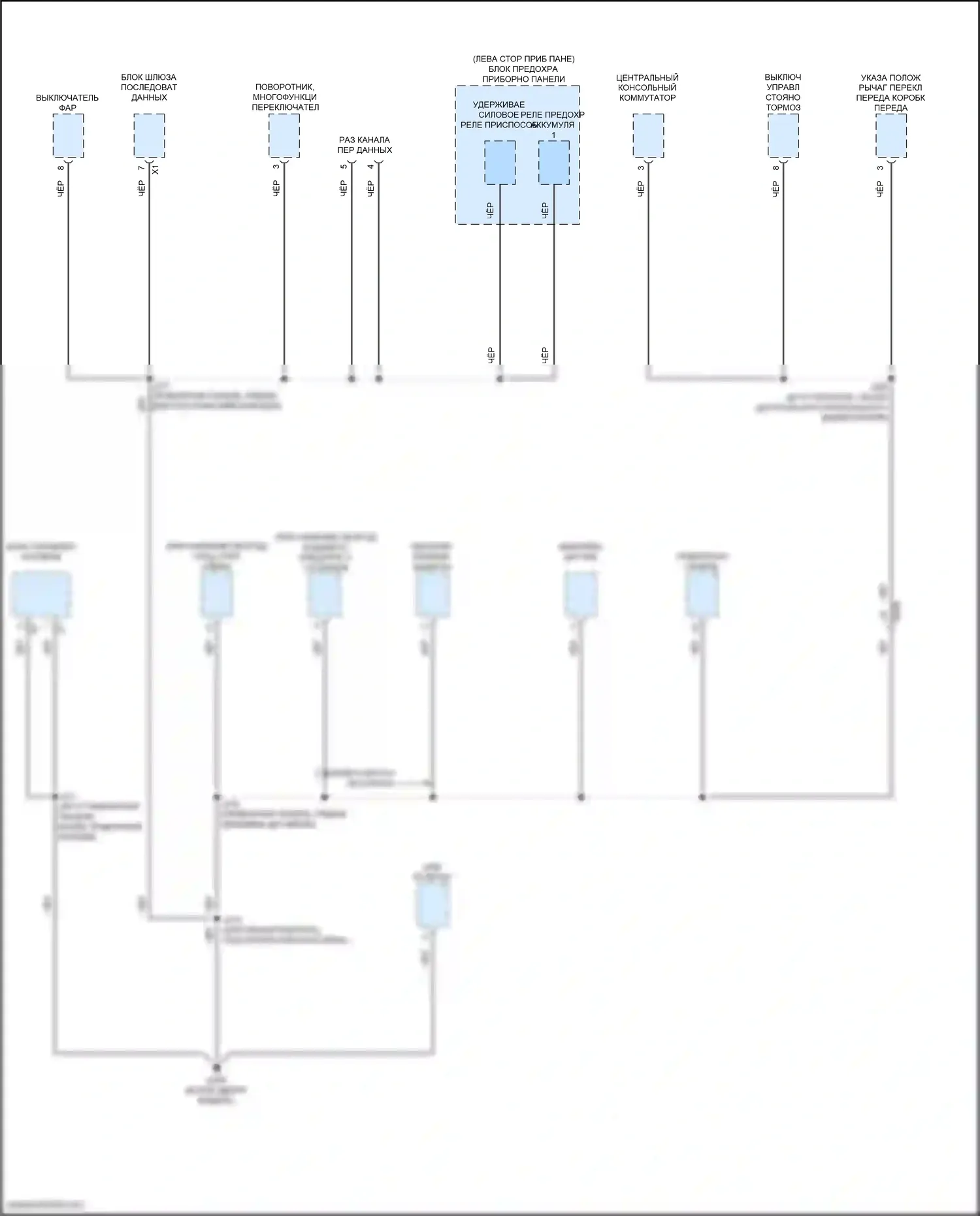 TrailBlazer Chevrolet II рестайлинг (2017-2024): Электросхема разводки массы (6 из 6) 