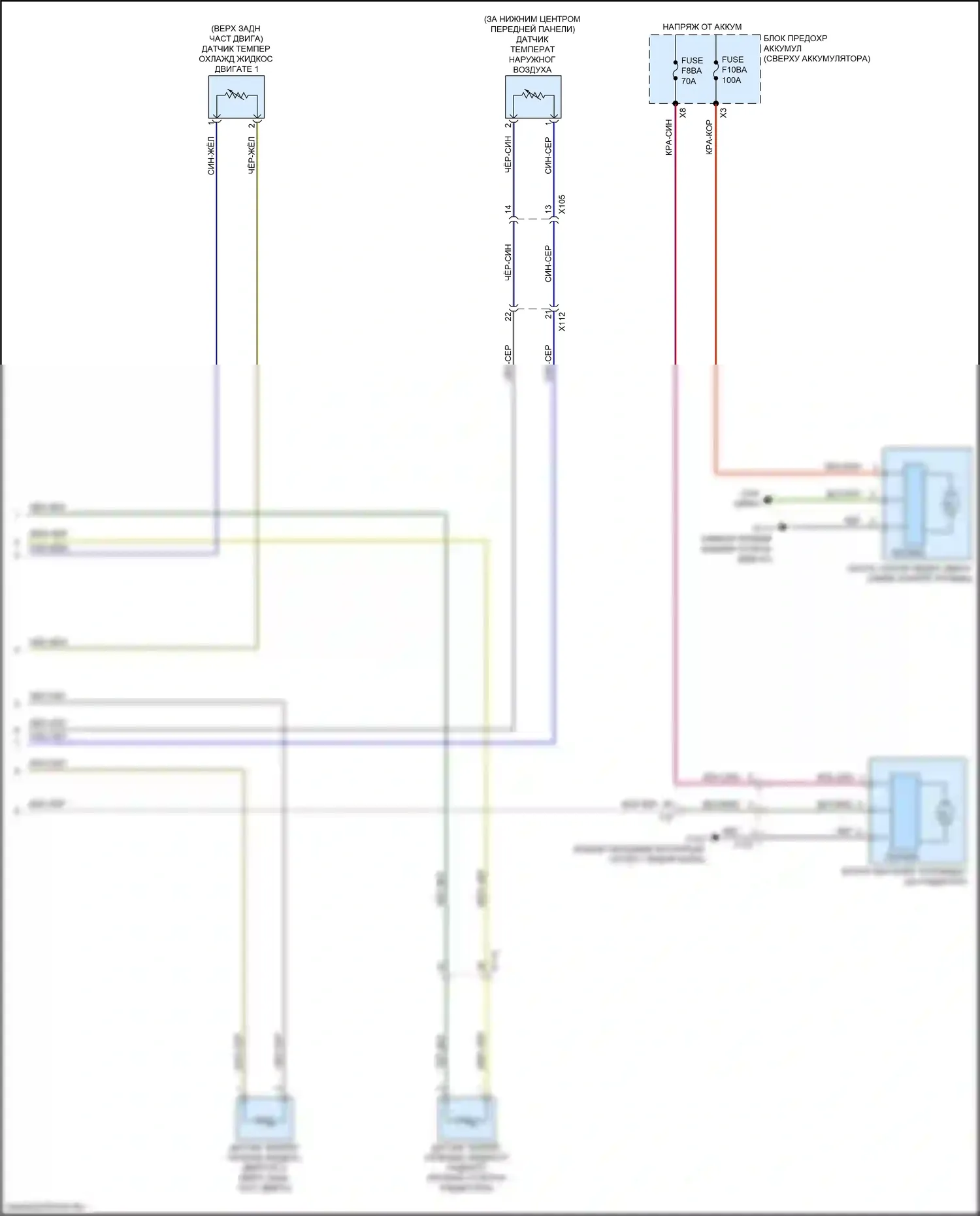 TrailBlazer Chevrolet II рестайлинг (2017-2024): 1.3l vin l, электросхема вентилятора охлаждения (2 из 2) 