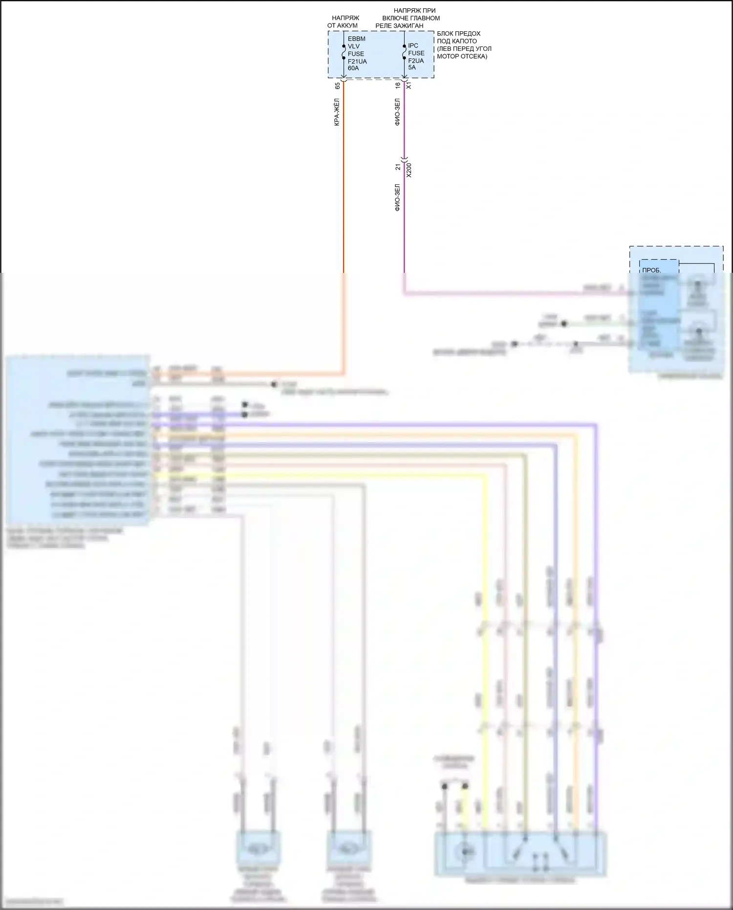 TrailBlazer Chevrolet III (2019-2024): Электросхема системы стояночного тормоза 