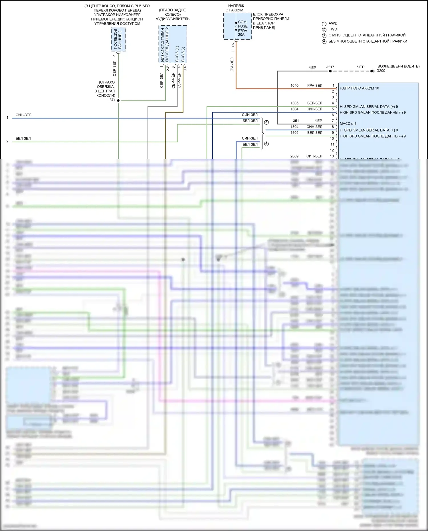 TrailBlazer Chevrolet III (2019-2024): Can шина электросхема (5 из 5) 