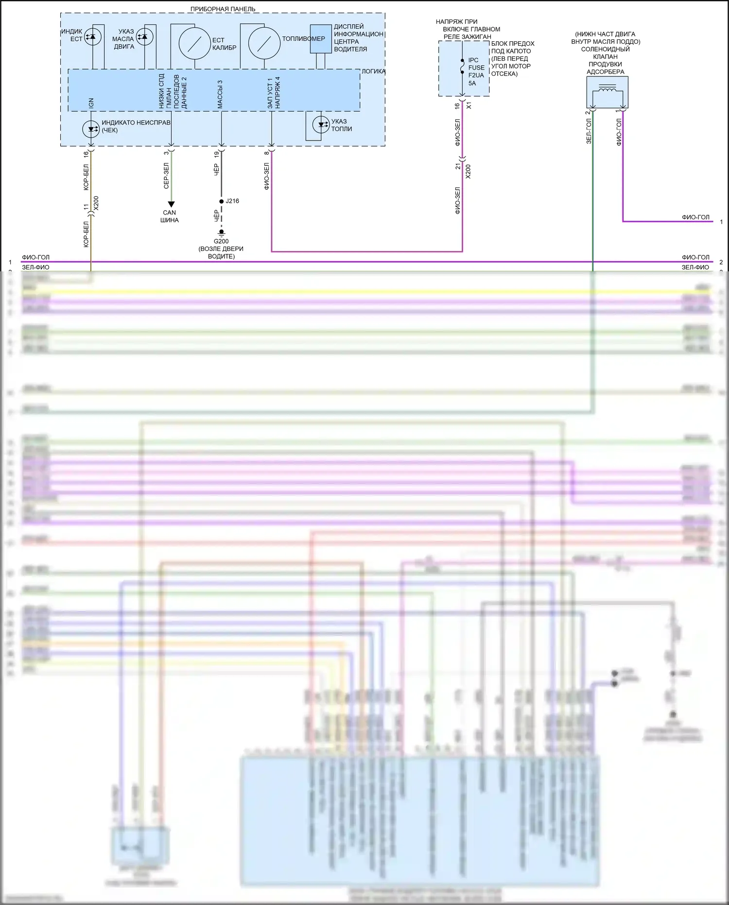 TrailBlazer Chevrolet III (2019-2024): Электросхема двигателя 1.2l vin 2 (3 из 7) 