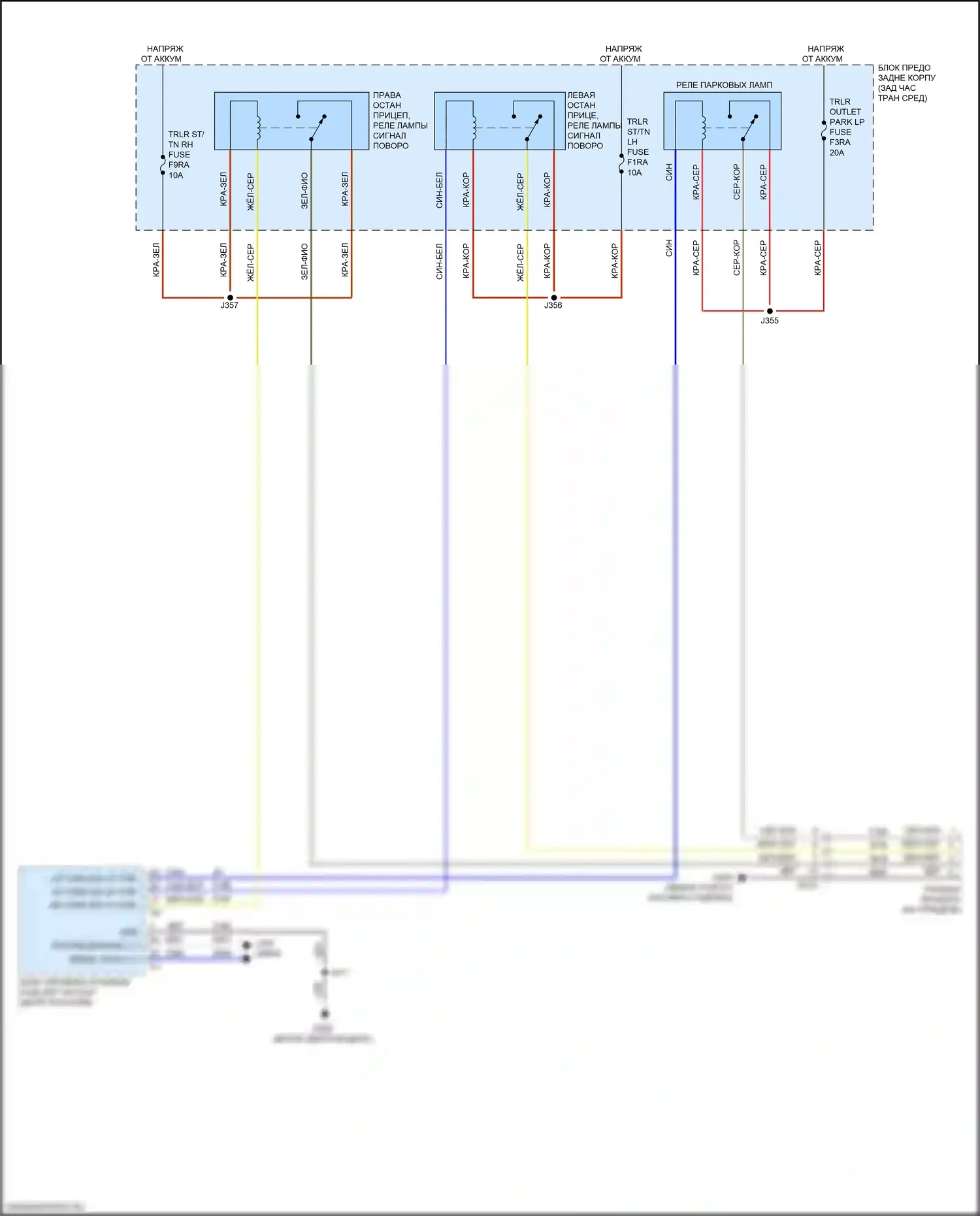 TrailBlazer Chevrolet III (2019-2024): Электросхема буксировки прицепа 
