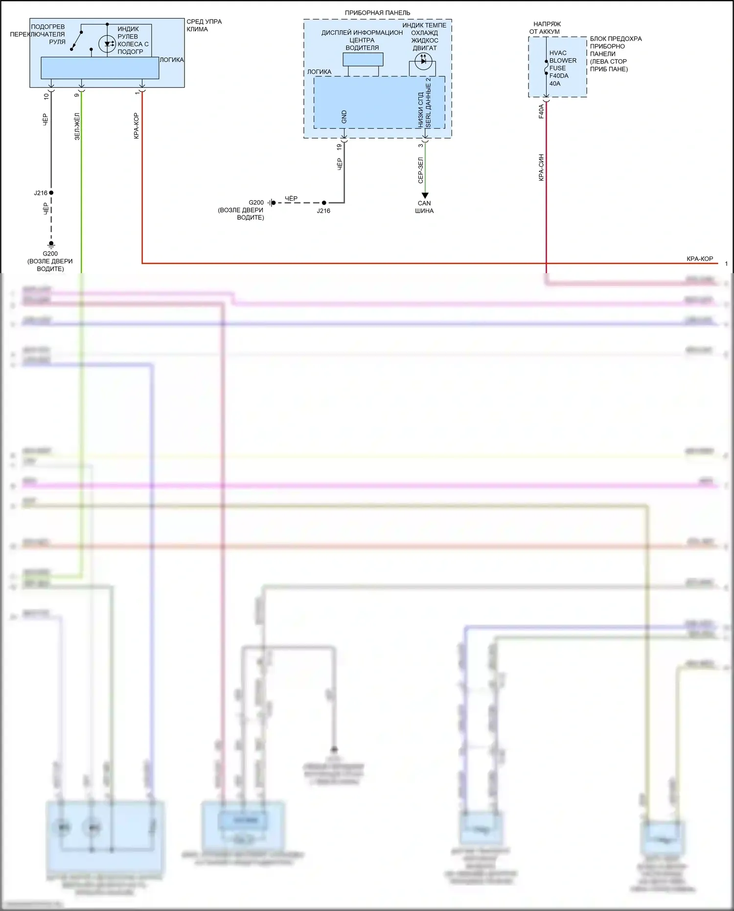 TrailBlazer Chevrolet III (2019-2024): 1,2л vin 2, электросхема ручного кондиционера (2 из 4) 