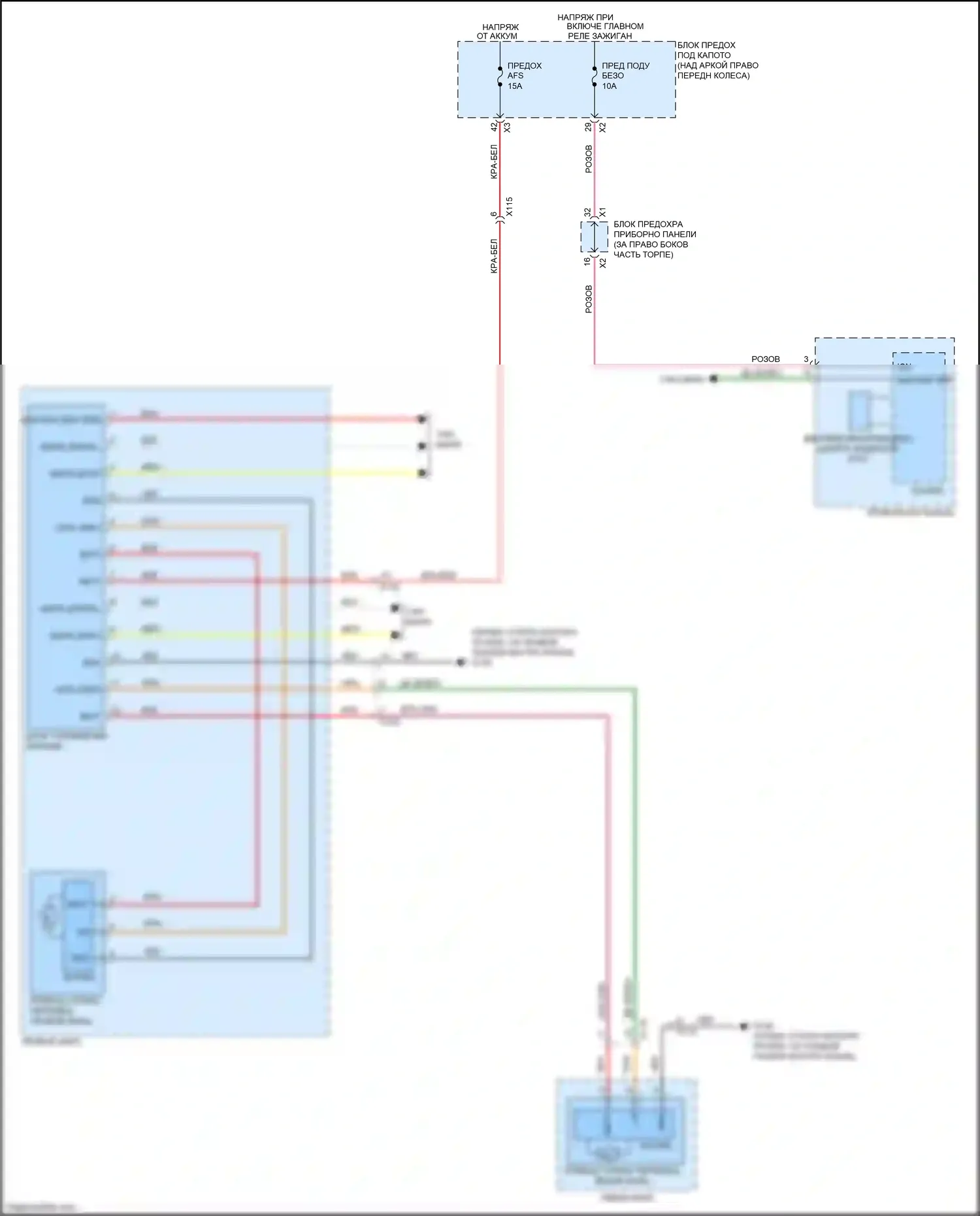 Traverse Chevrolet I рестайлинг (2012-2017): Электросхема адаптивного переднего освещения 