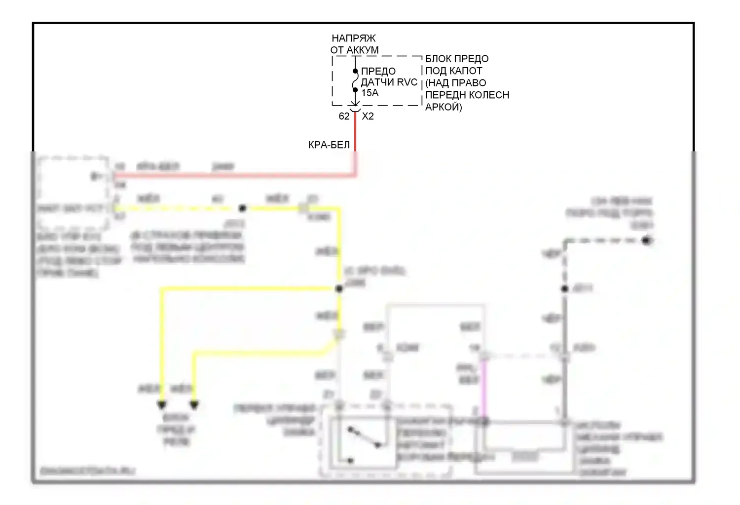 Traverse Chevrolet I (2008-2012): Электросхема электромагнита замка зажигания 