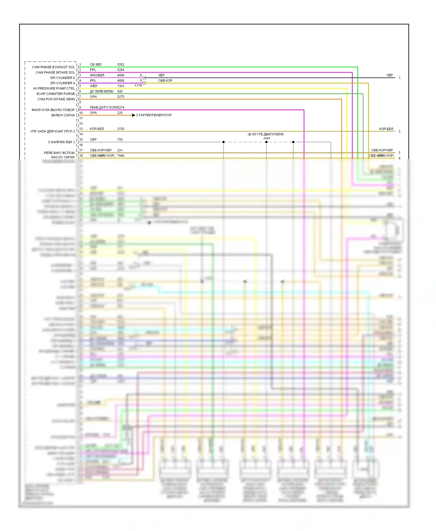 Traverse Chevrolet I (2008-2012): Электросхема двигателя 3.6l vin d (1 из 6) 