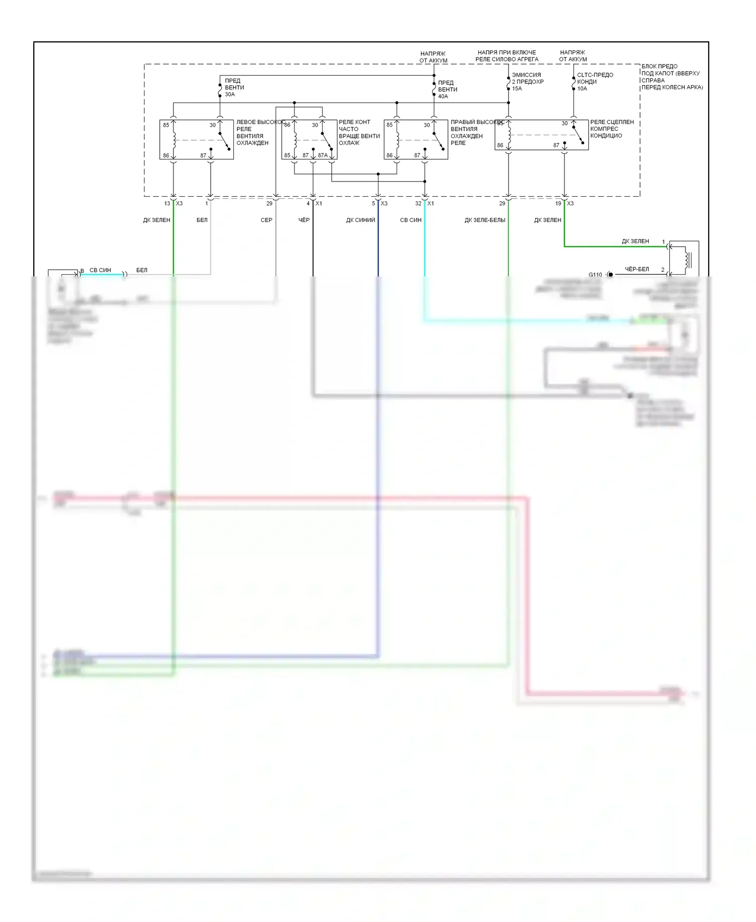 Traverse Chevrolet I (2008-2012): Электросхема климат контроля (2 из 4) 