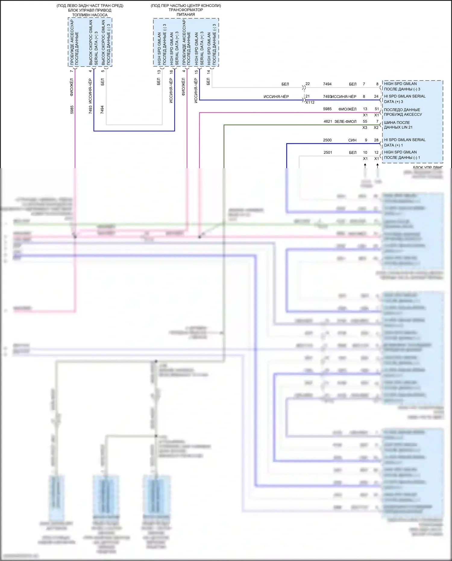 Traverse Chevrolet II (2017-2021): Can шина электросхема (7 из 7) 