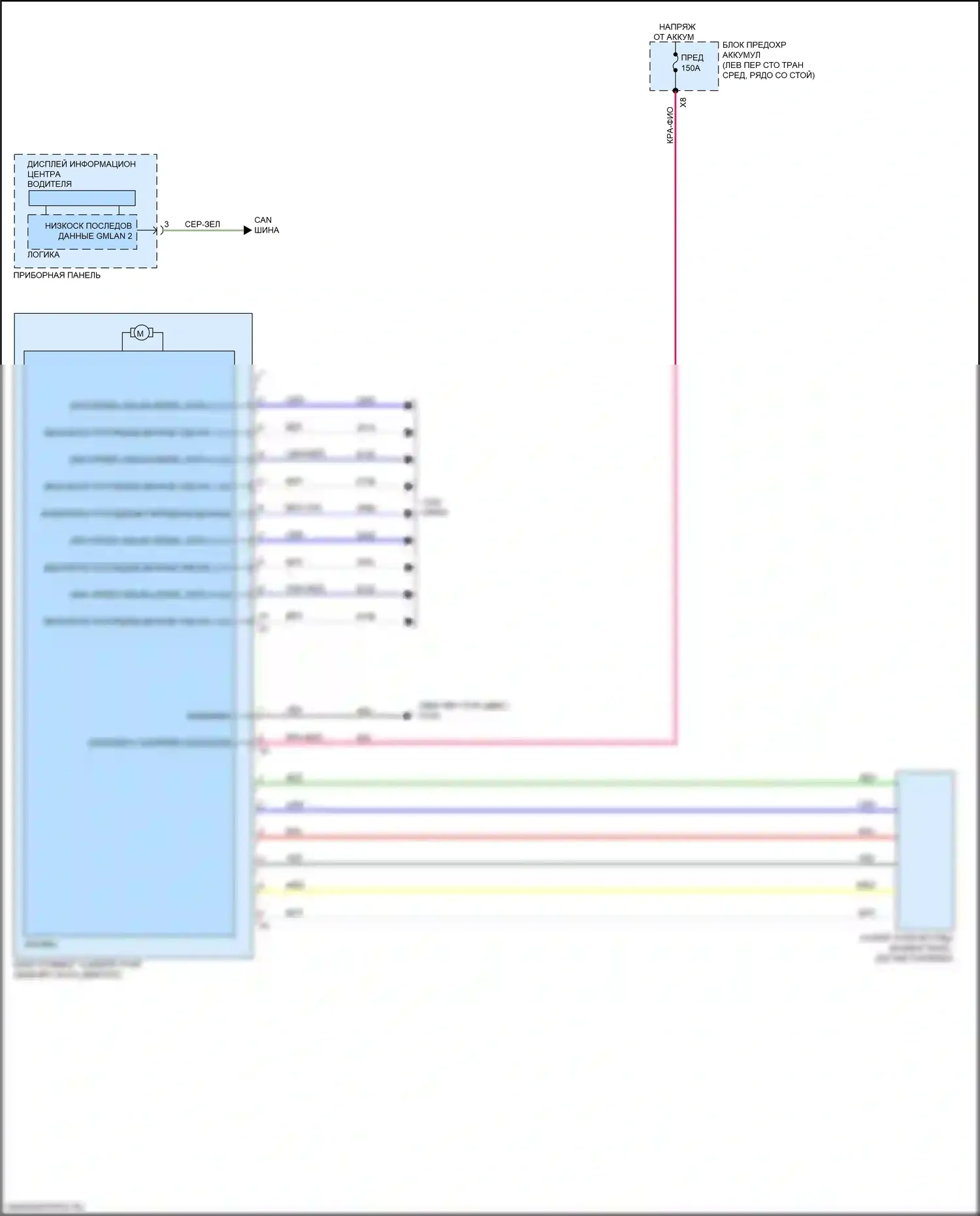 Traverse Chevrolet II (2017-2021): Электросхема электроусилителя руля 