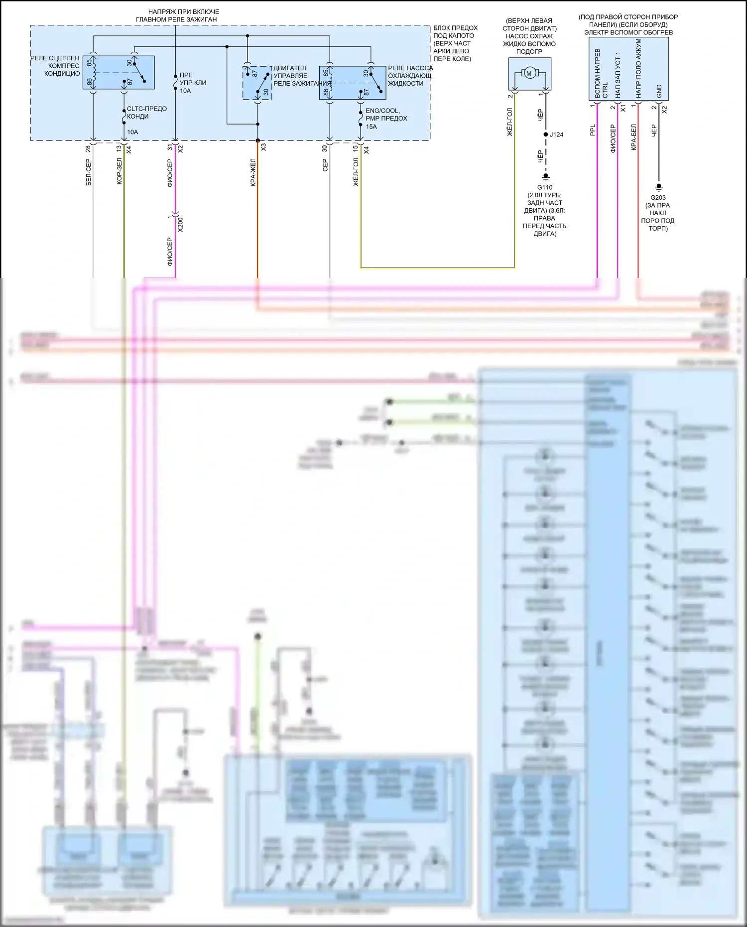 Traverse Chevrolet II (2017-2021): Электросхема климат контроля (2 из 5) 
