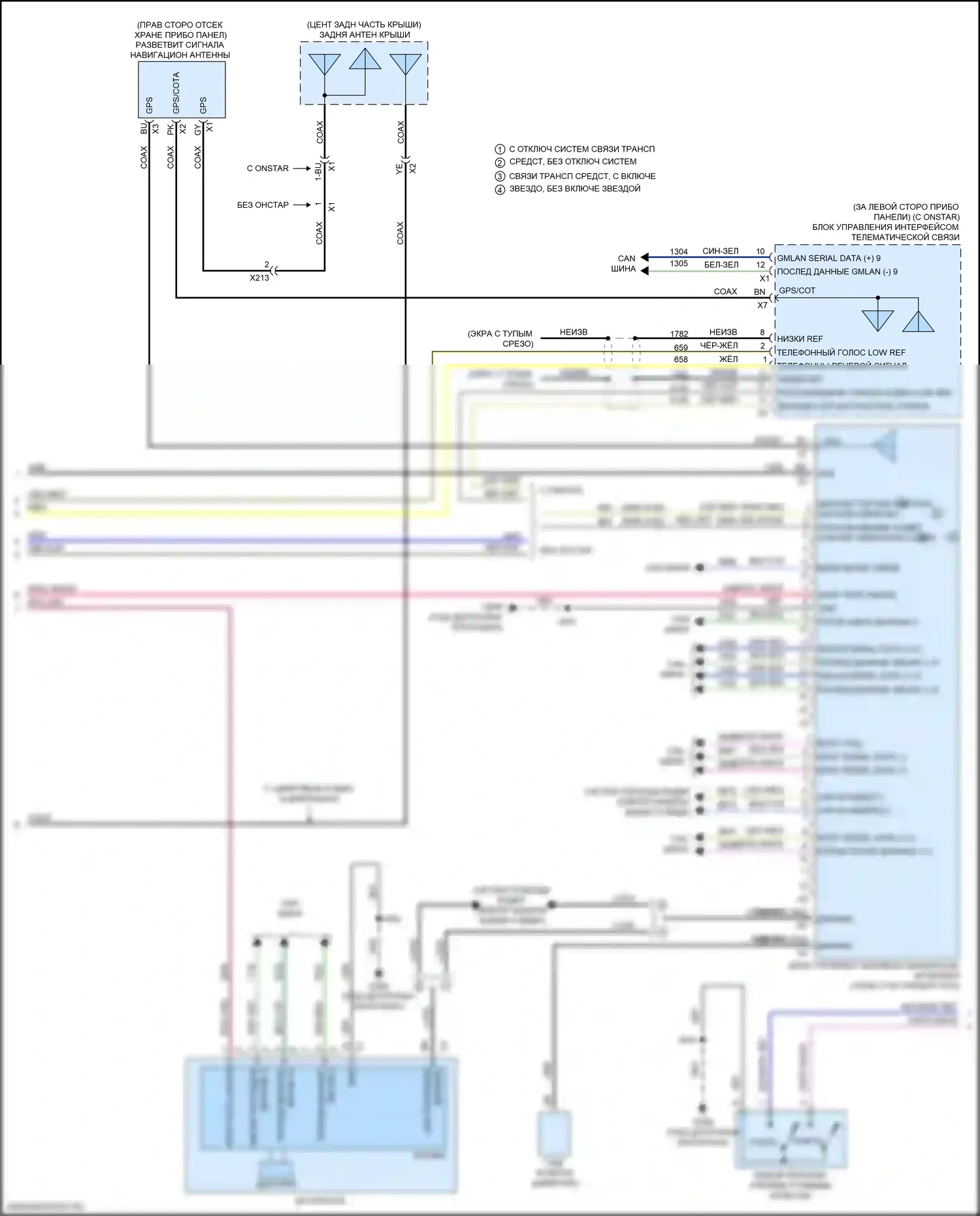Traverse Chevrolet II (2017-2021): Электросхема навигации, с активным шумом (4 из 5) 