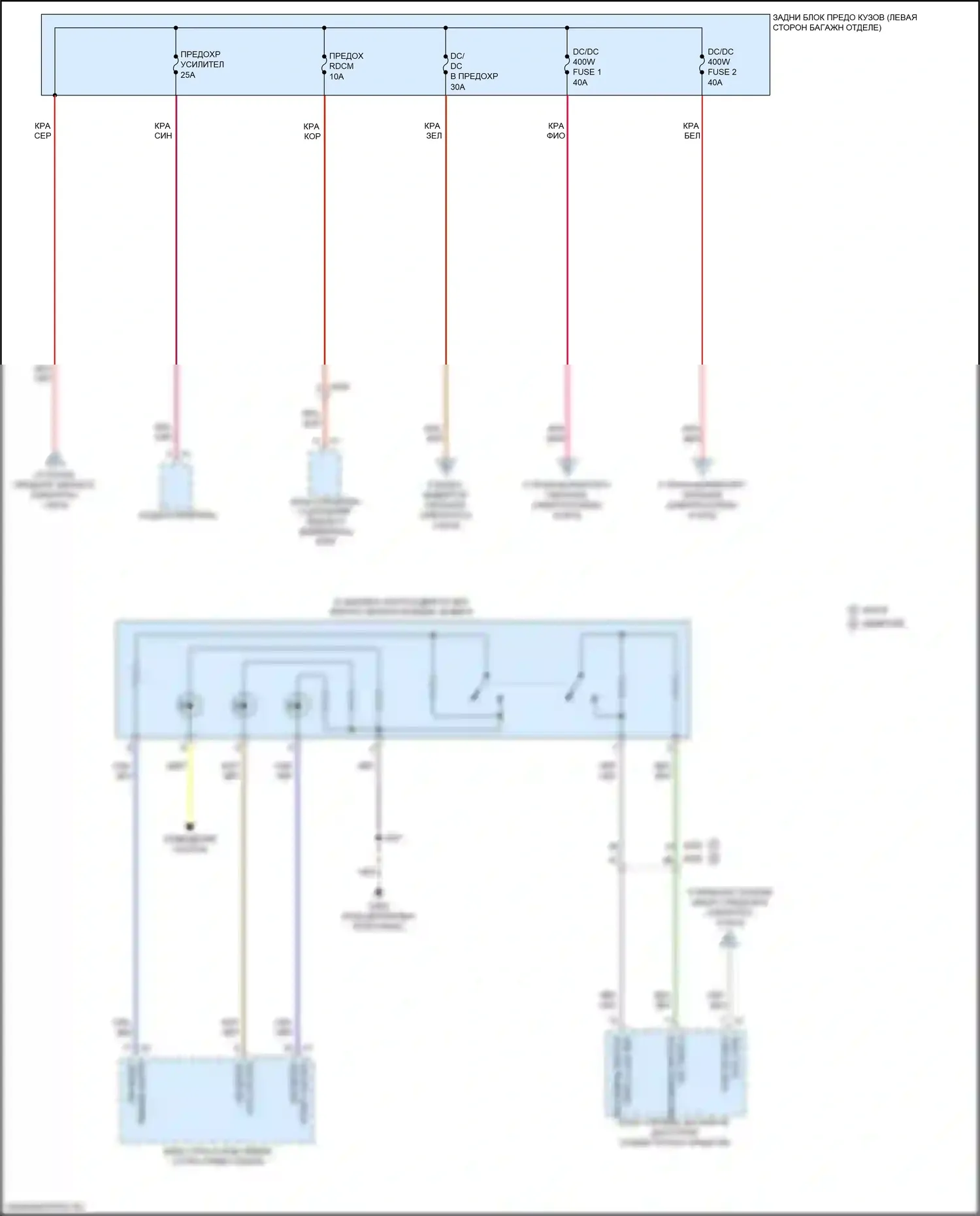 Trax Chevrolet I рестайлинг (2016-2022): Электросхема блока предохранителей реле (5 из 6) 