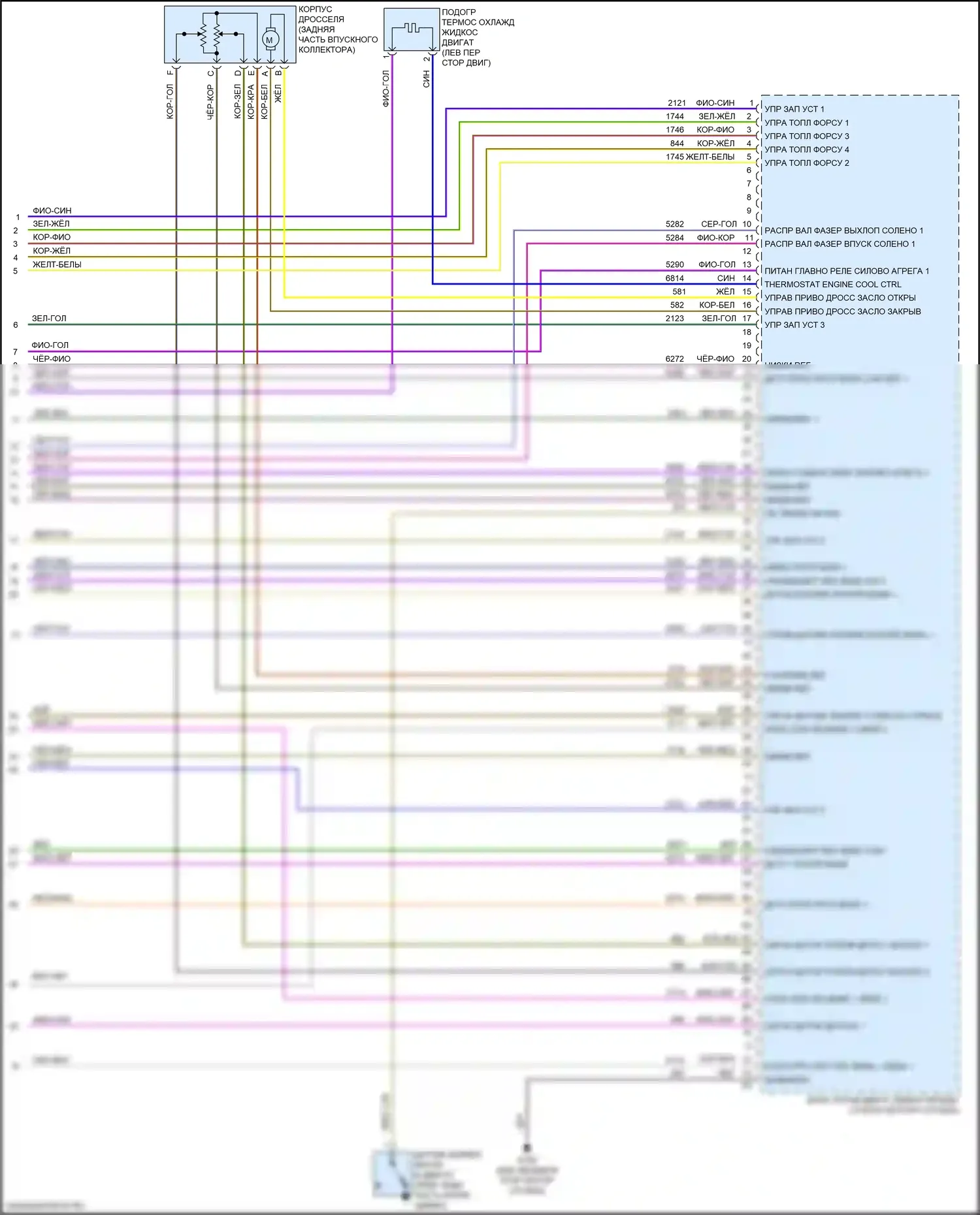 Trax Chevrolet I рестайлинг (2016-2022): Электросхема двигателя 1.4l vin b (6 из 6) 
