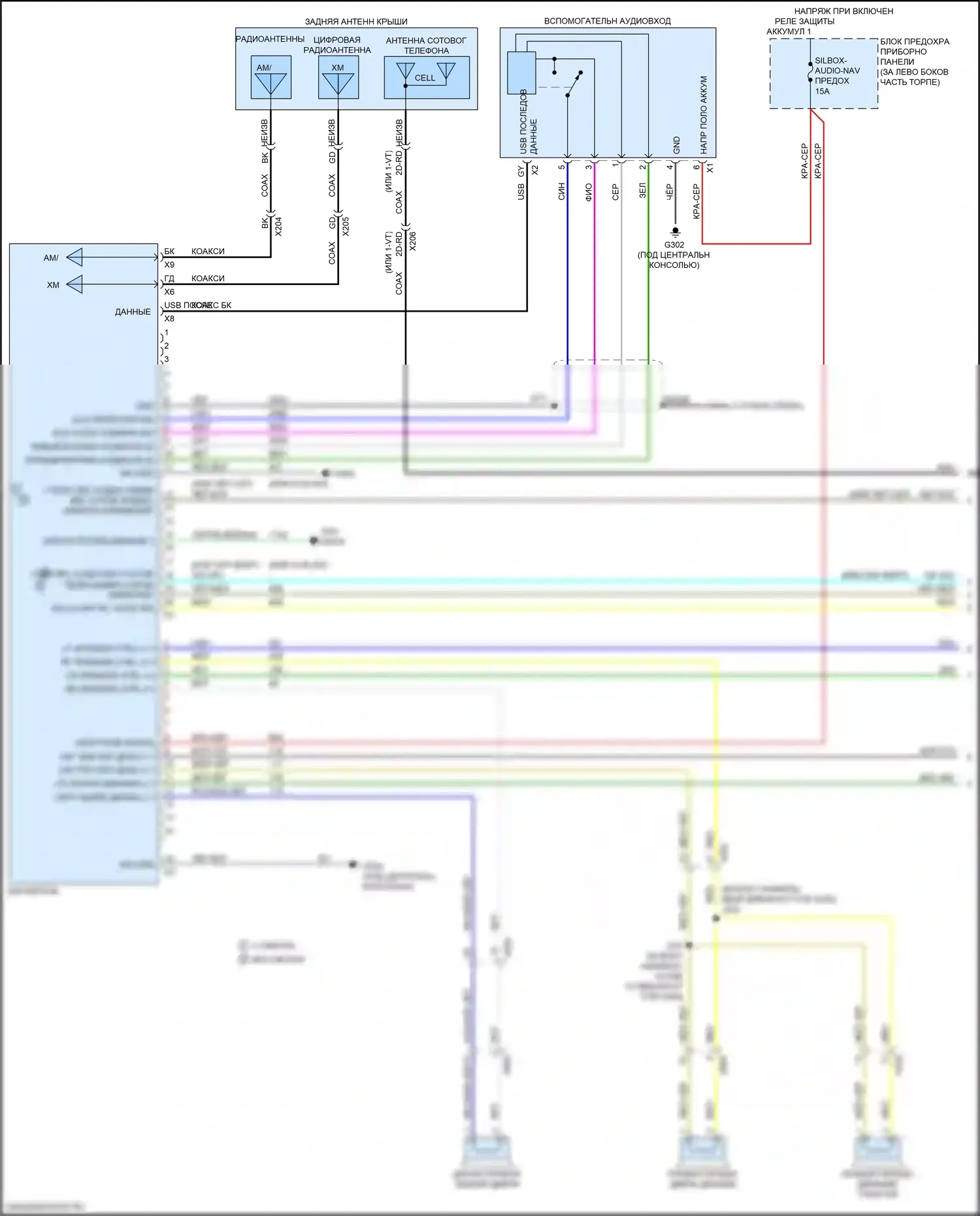 Trax Chevrolet I рестайлинг (2016-2022): Магнитола электросхема, базовая (1 из 3) 