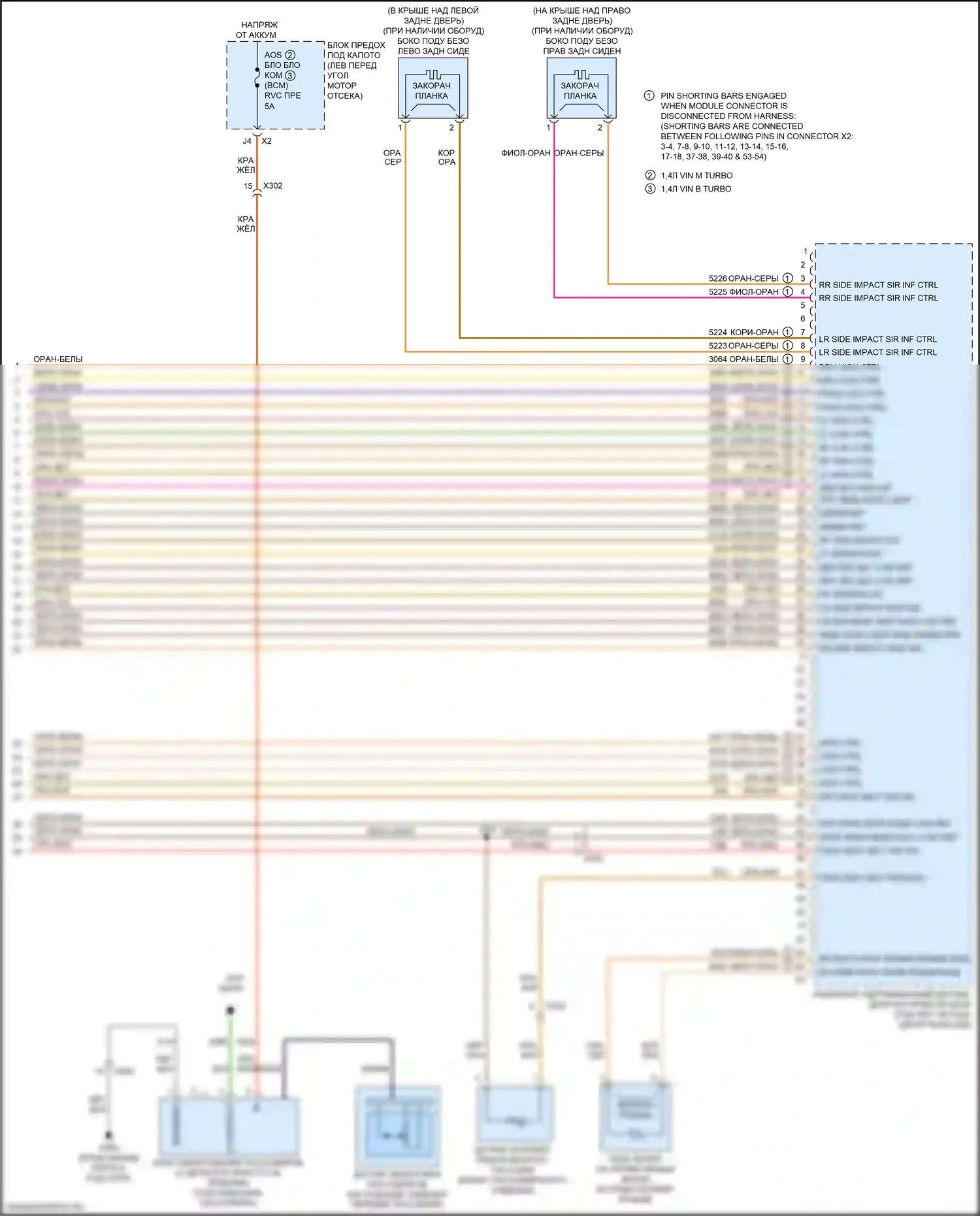 Trax Chevrolet I рестайлинг (2016-2022): Электросхема подушек безопасности (4 из 4) 