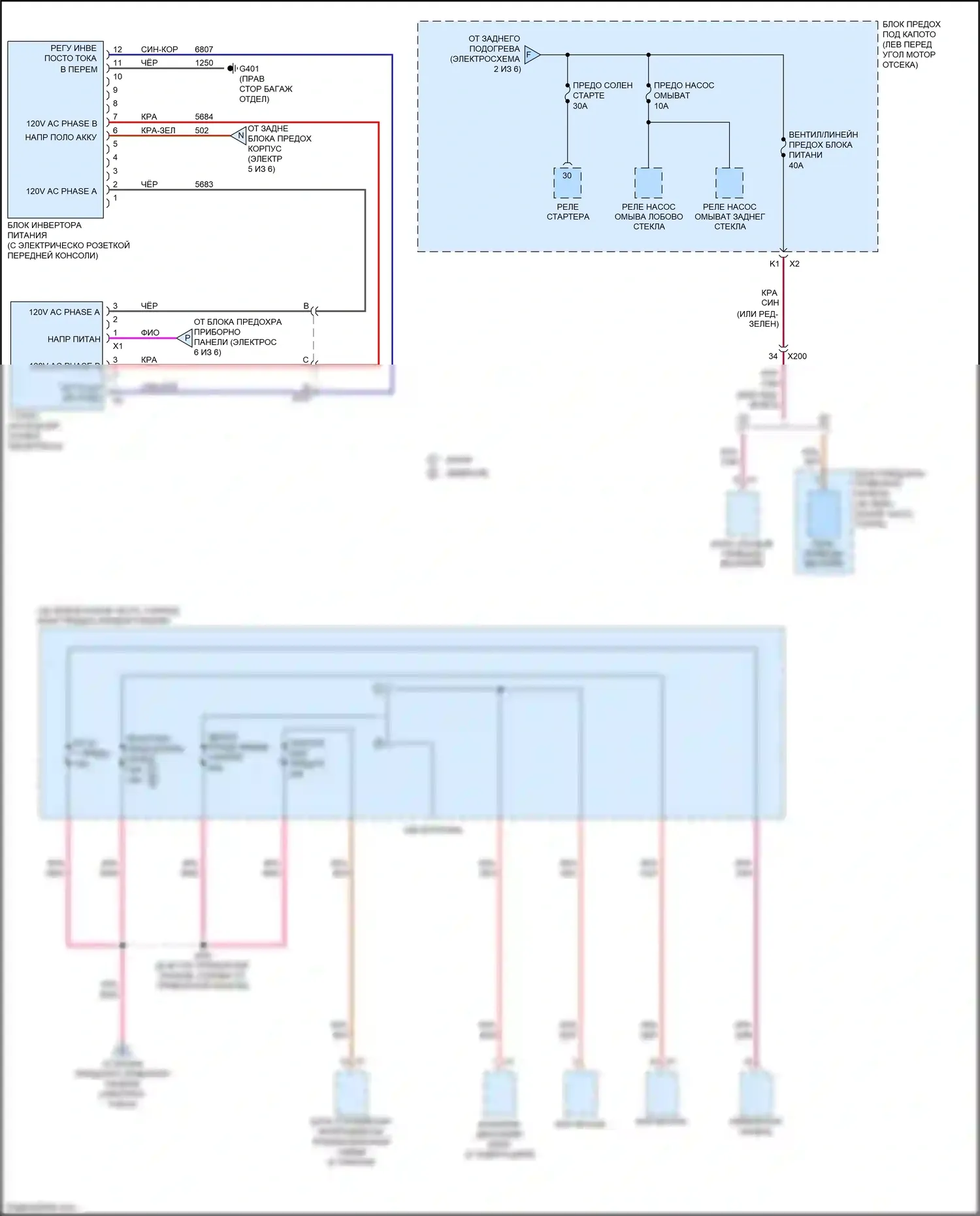 Trax Chevrolet I (2013-2017): Электросхема блока предохранителей реле (3 из 6) 