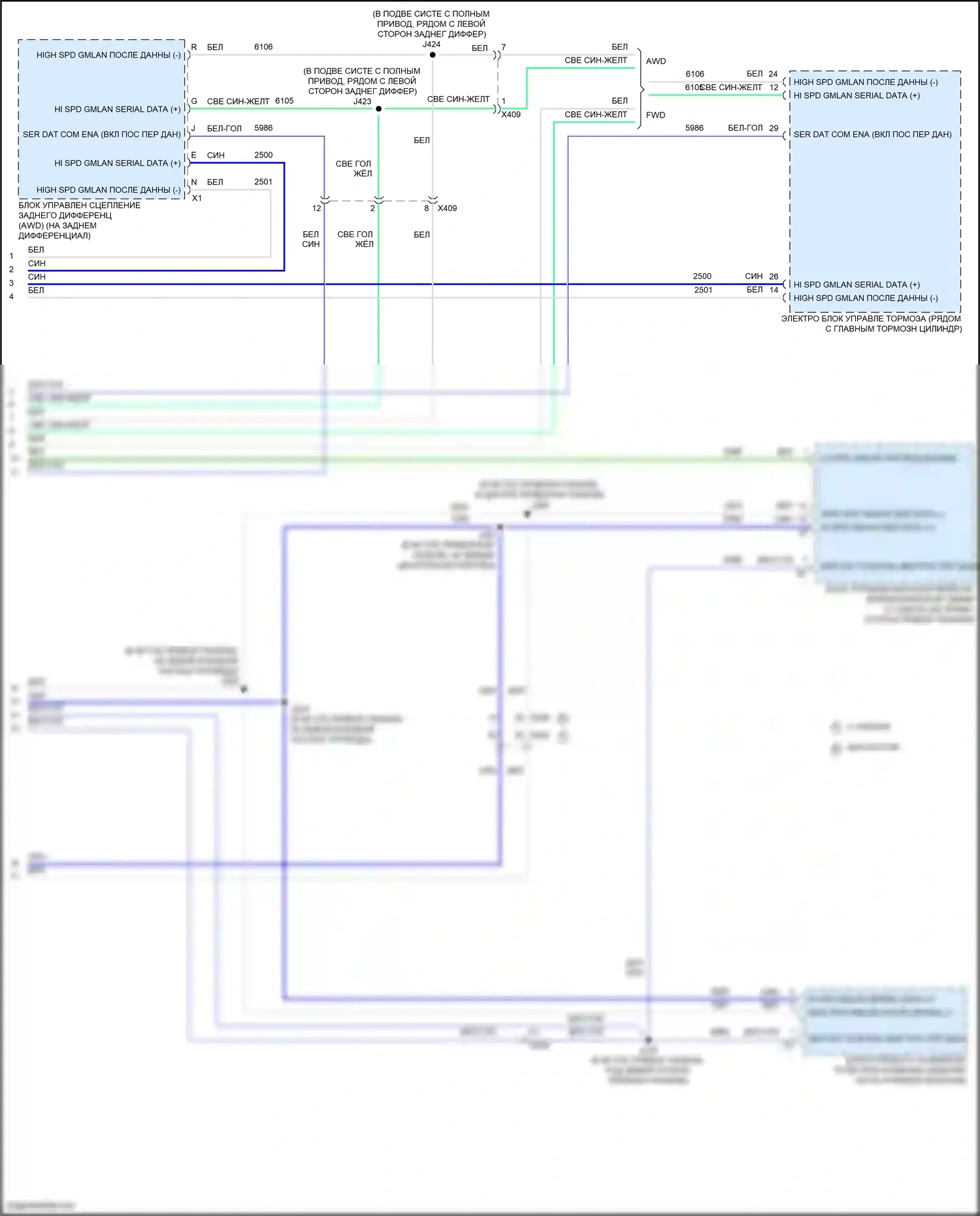 Trax Chevrolet I (2013-2017): Can шина электросхема (3 из 3) 